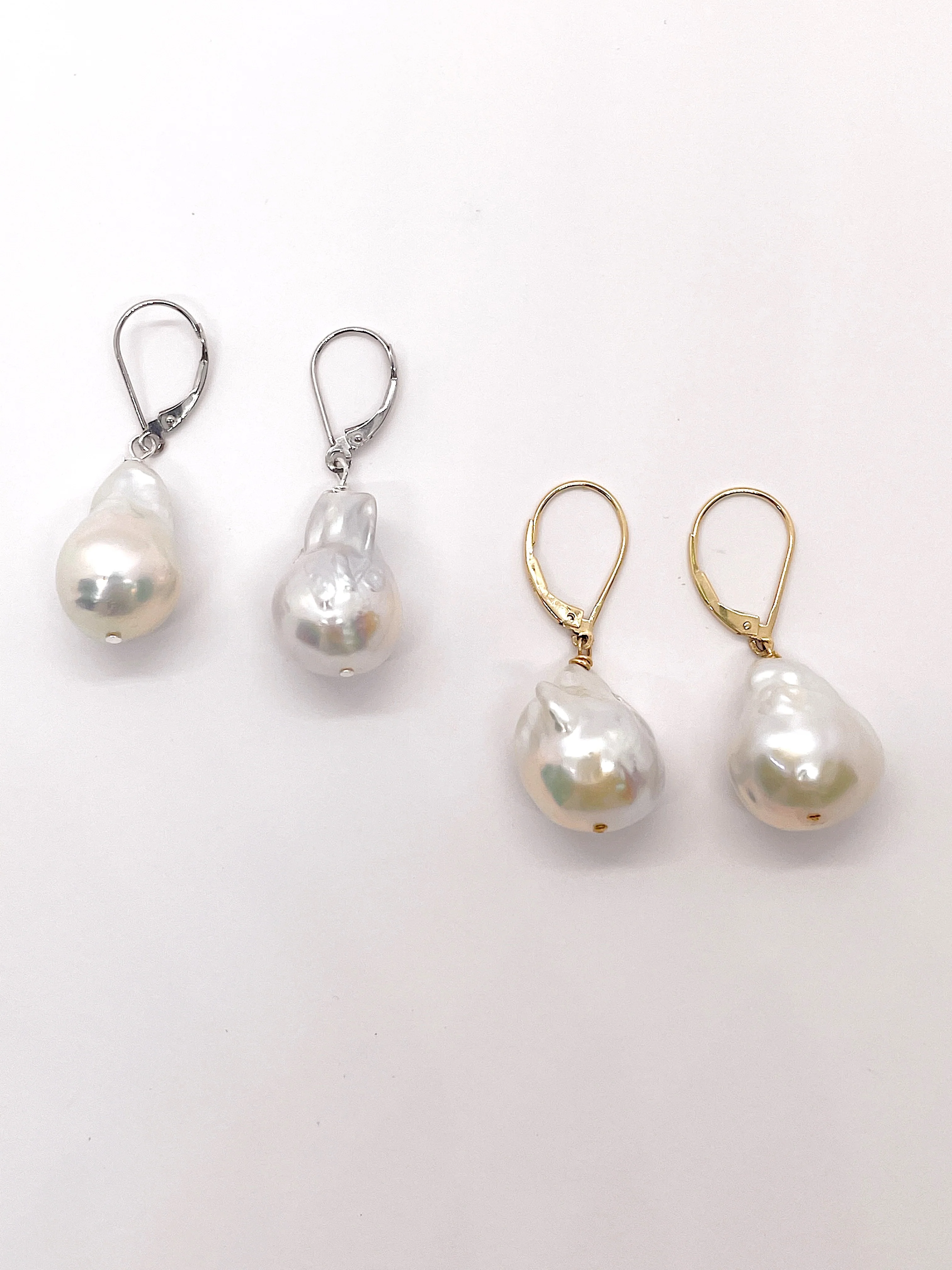 14k Baroque Dangle Earrings - Image 5
