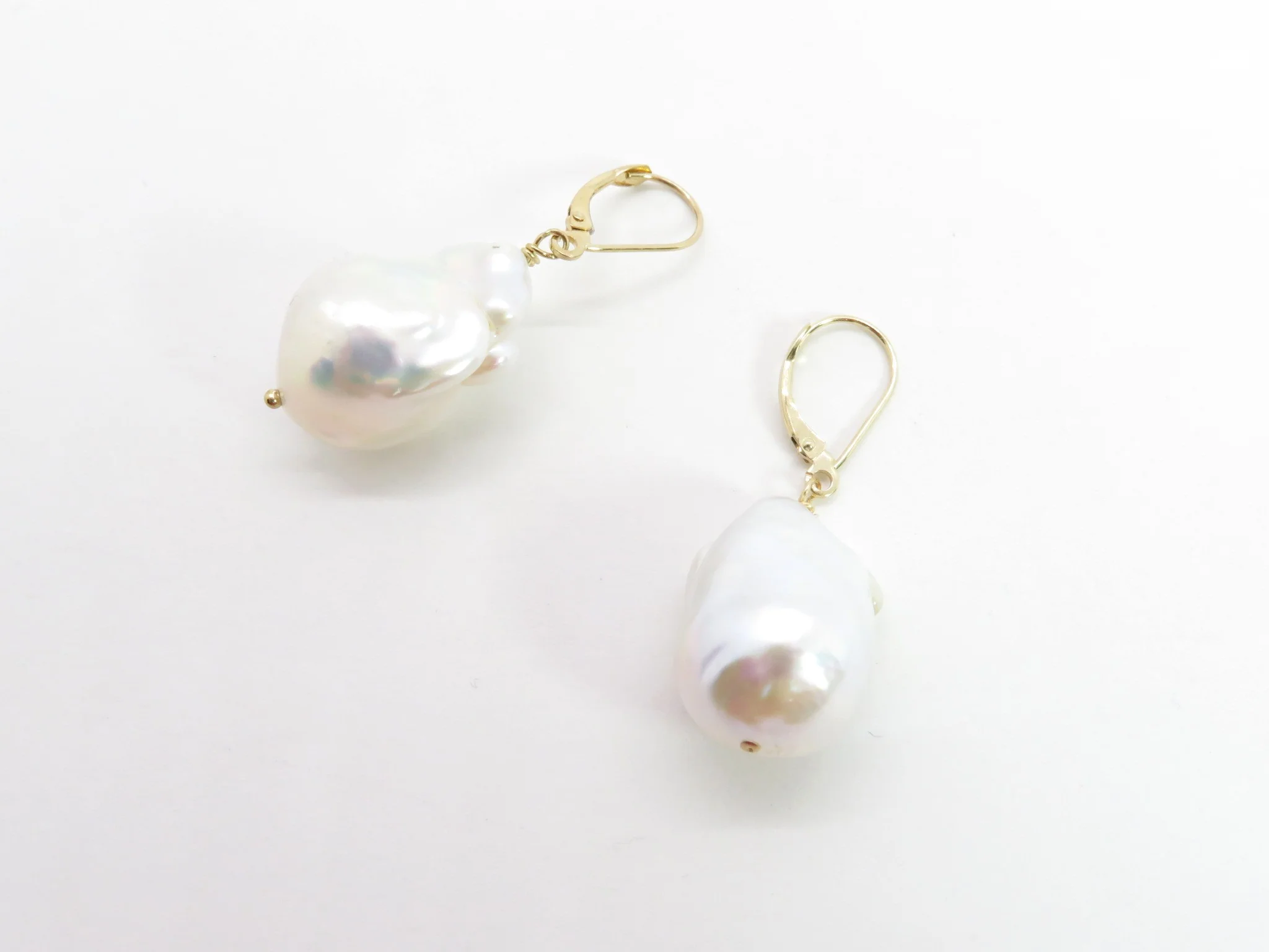 14k Baroque Dangle Earrings - Image 7