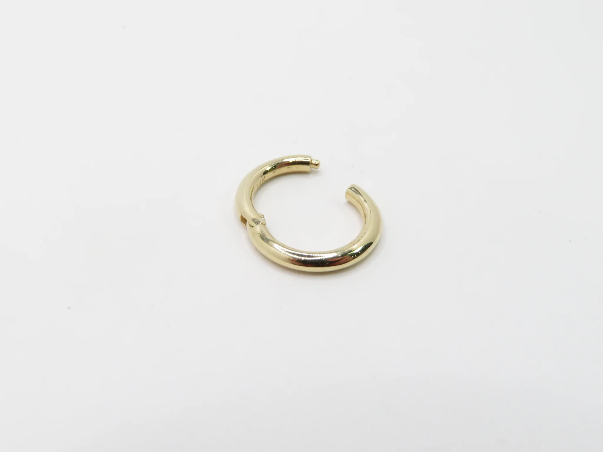 14k Yellow Gold Circle Latch - Image 3
