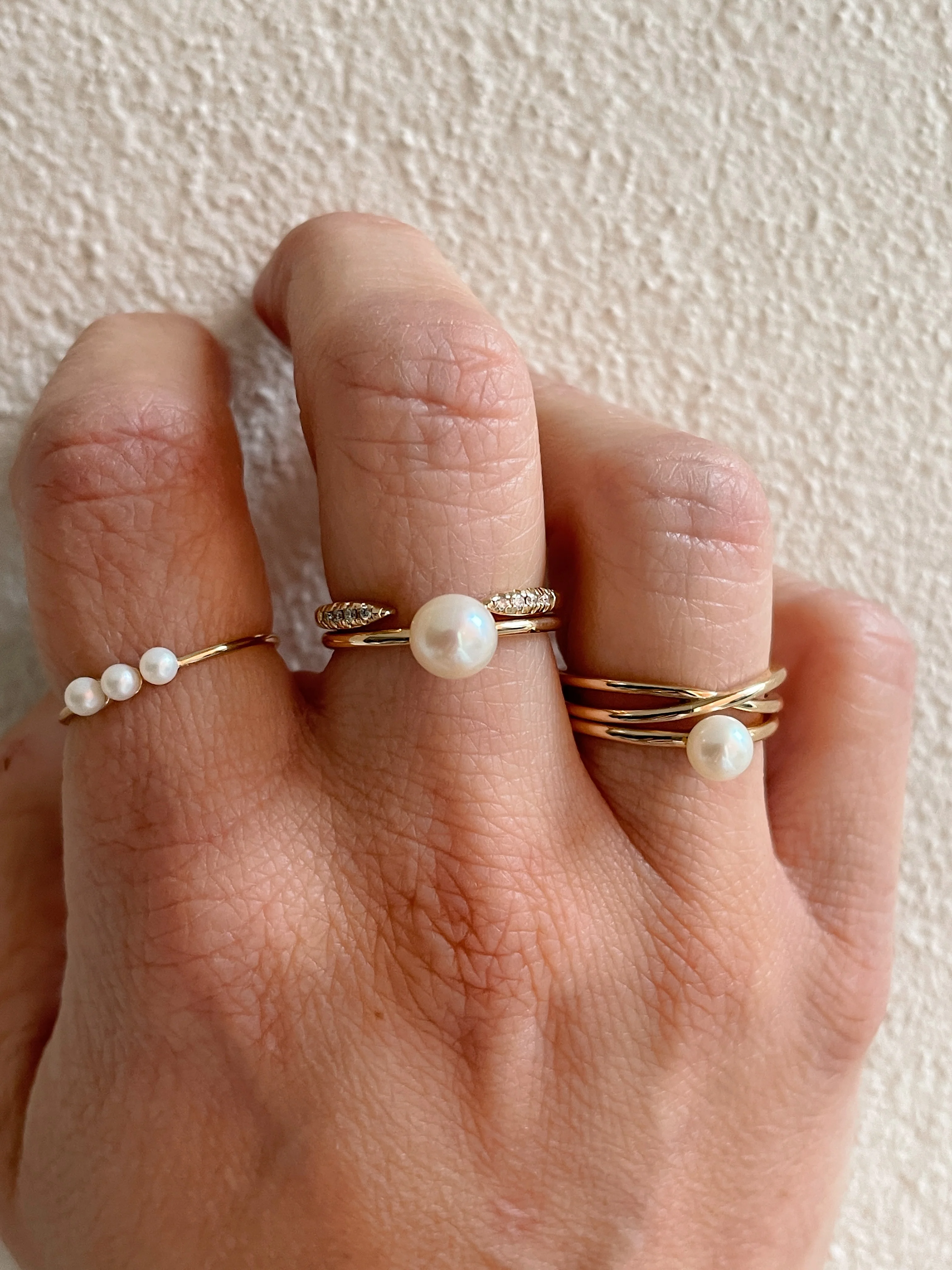 14k Yellow Gold Crossover Ring - Image 4