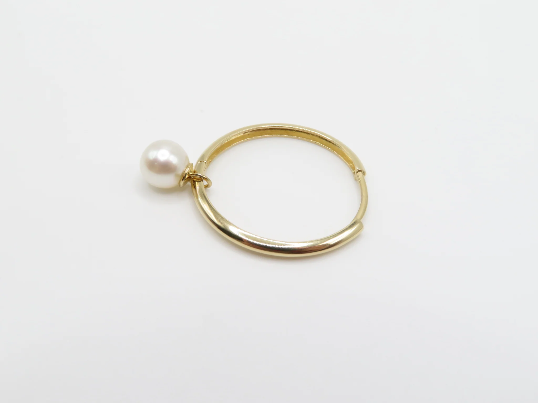 14k Yellow Gold Cultured Pearl Danglers - Image 12