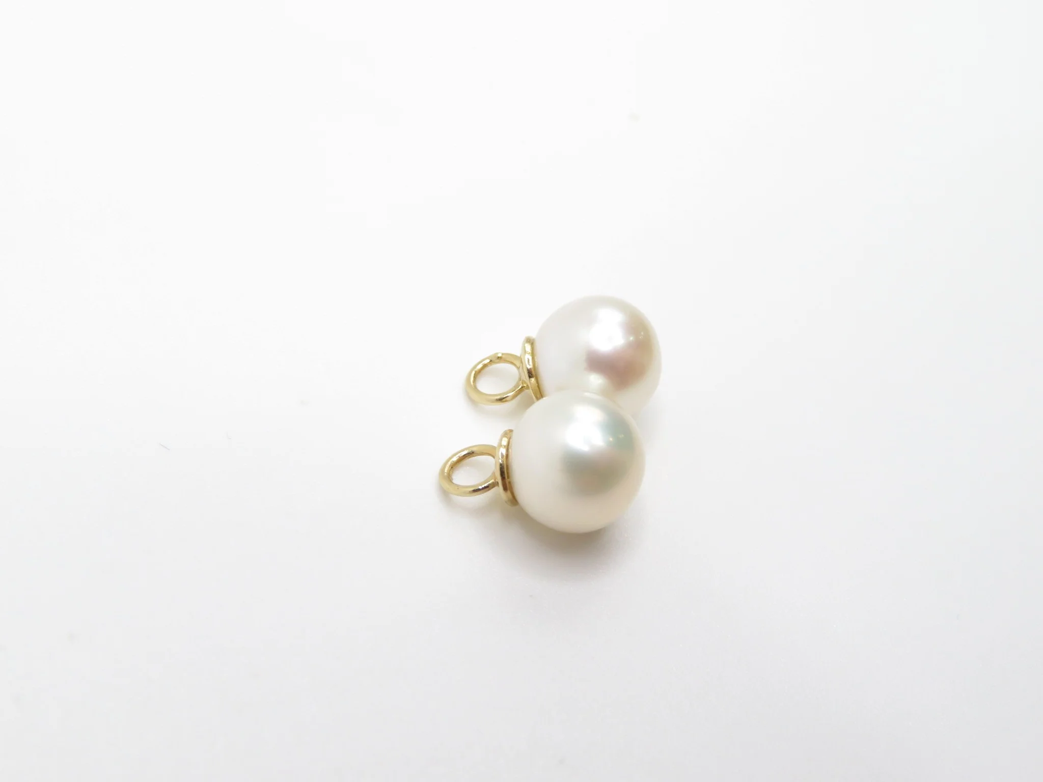 14k Yellow Gold Cultured Pearl Danglers - Image 3