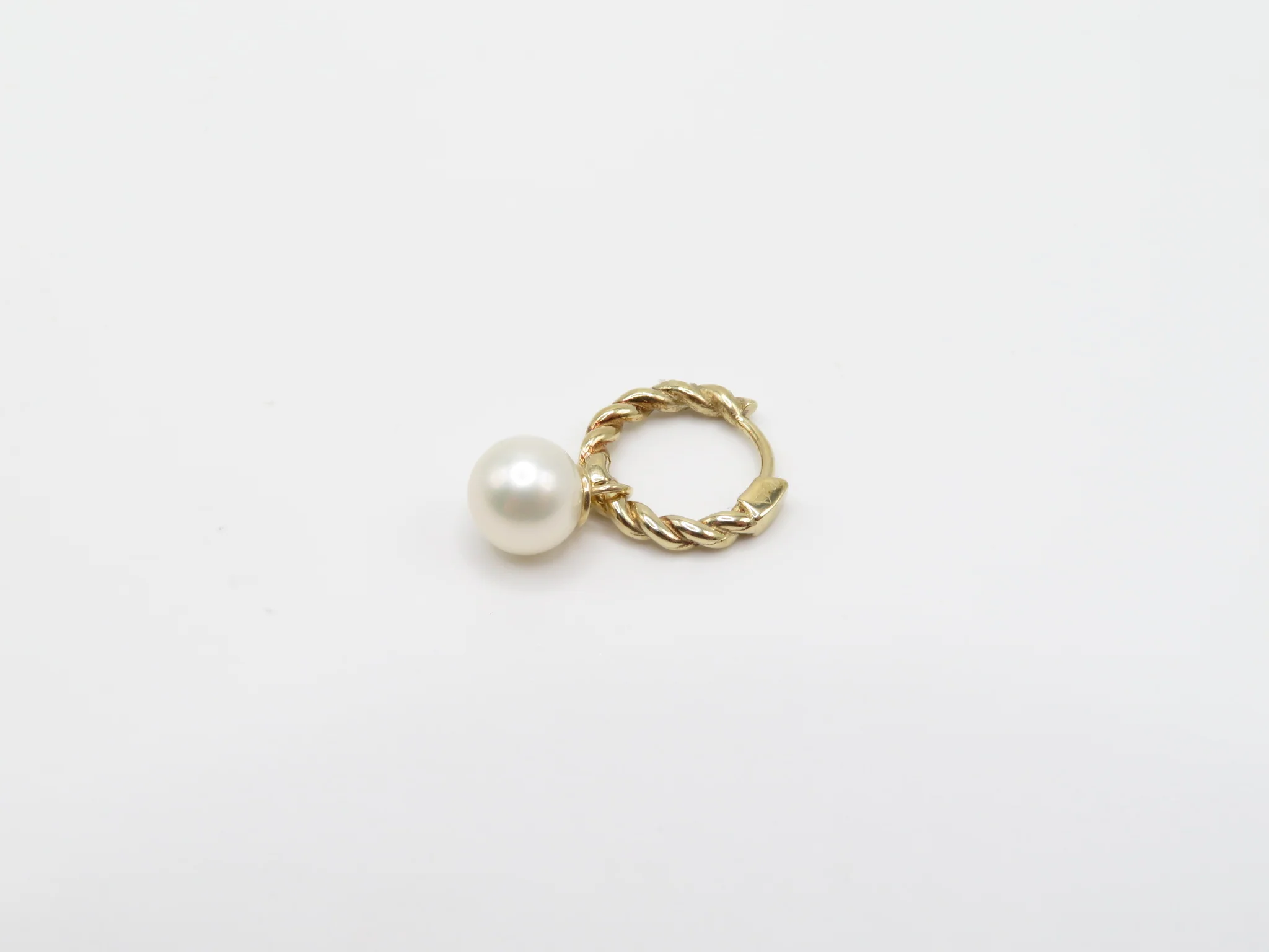 14k Yellow Gold Cultured Pearl Danglers - Image 6