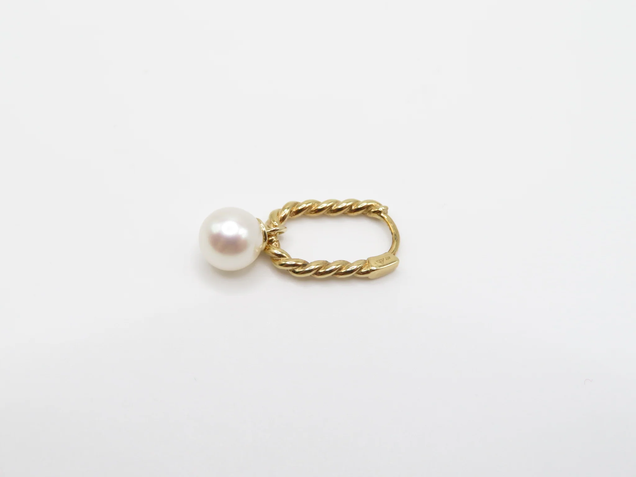 14k Yellow Gold Cultured Pearl Danglers - Image 8