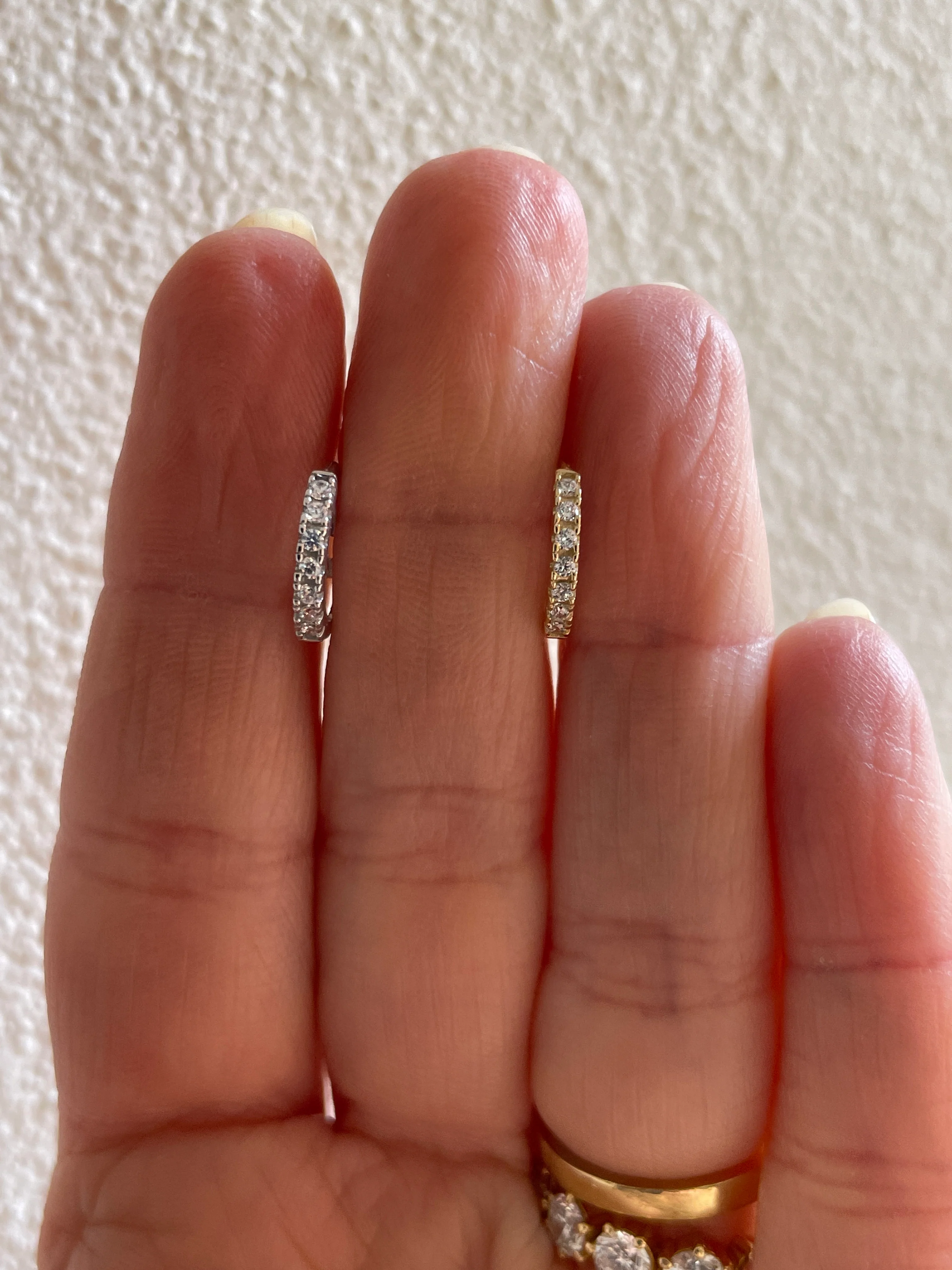 14k Gold CZ Huggies - Image 10