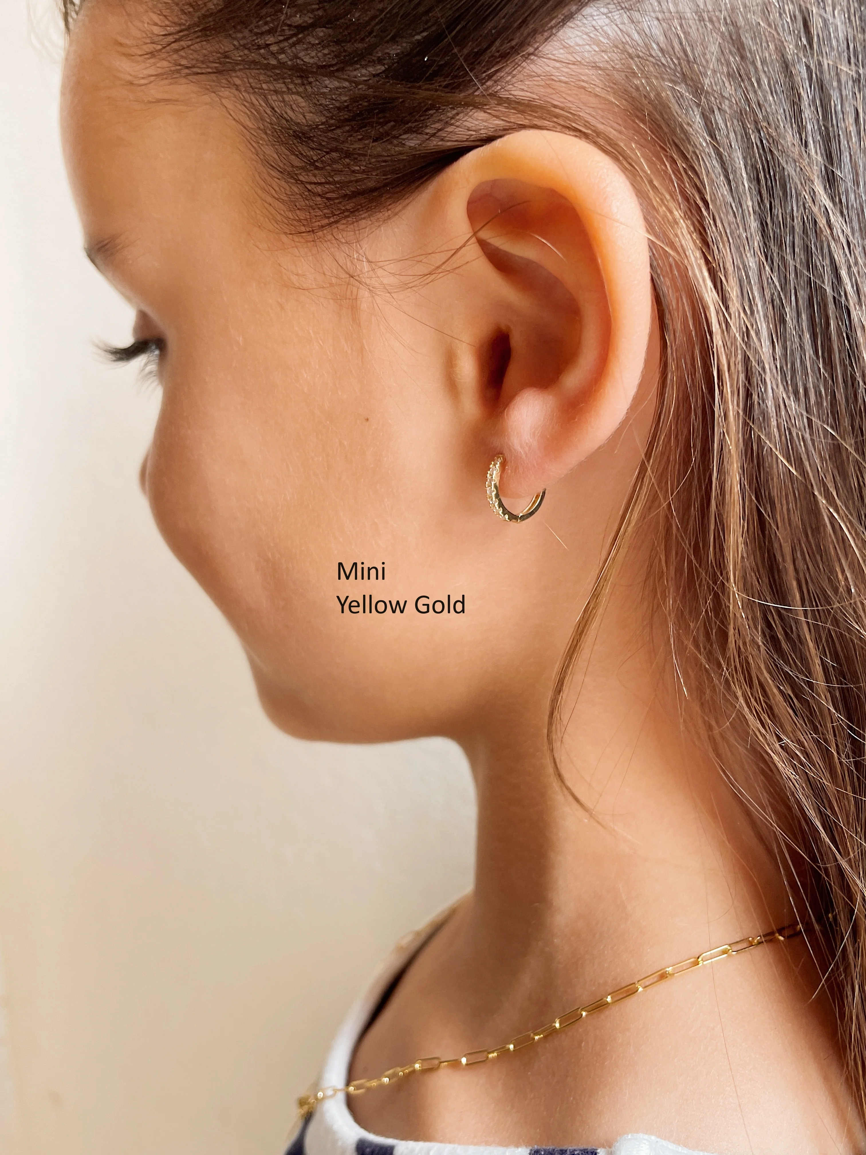 14k Gold CZ Huggies - Image 14
