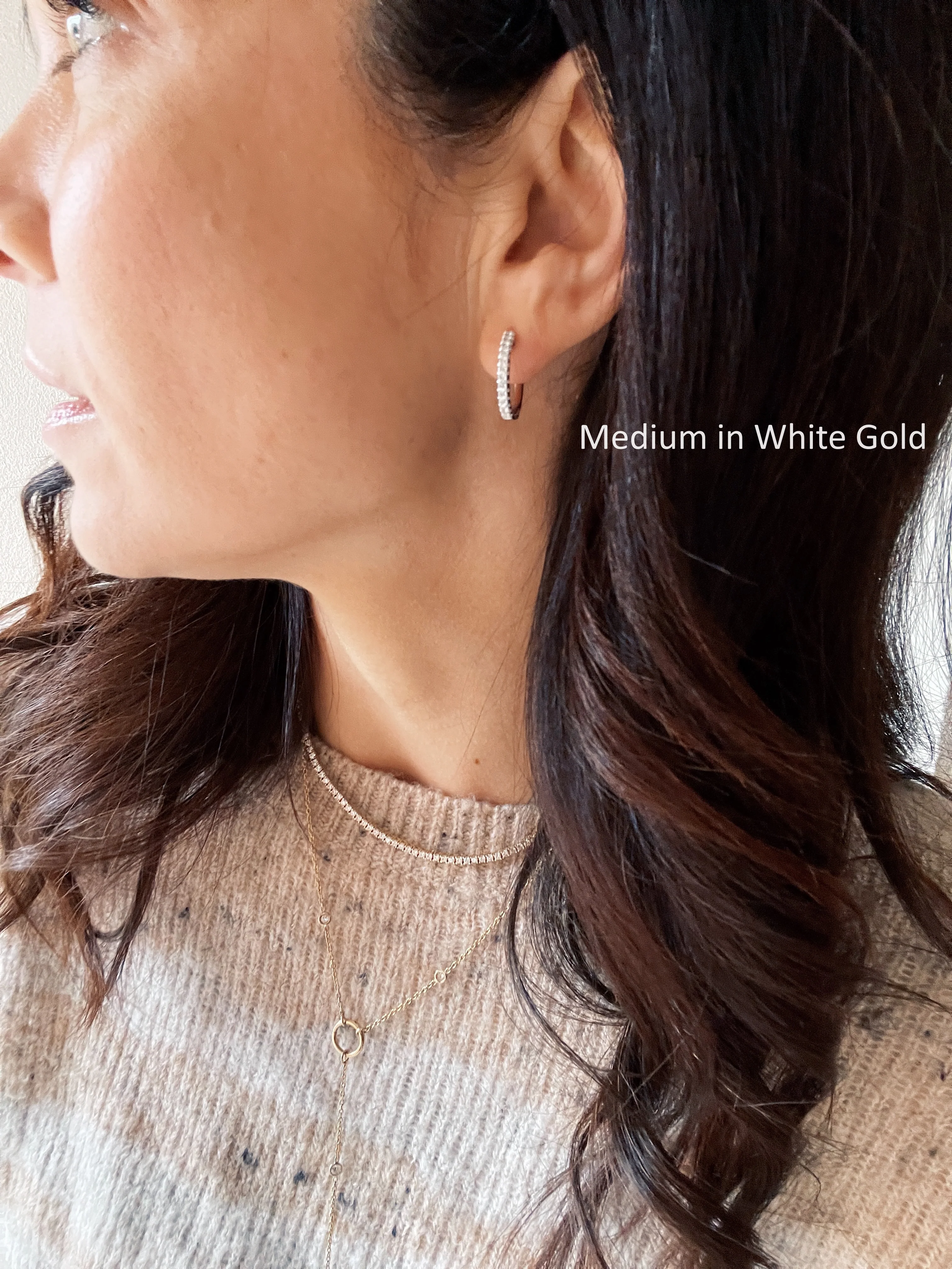 14k Diamond Hoops - Image 10