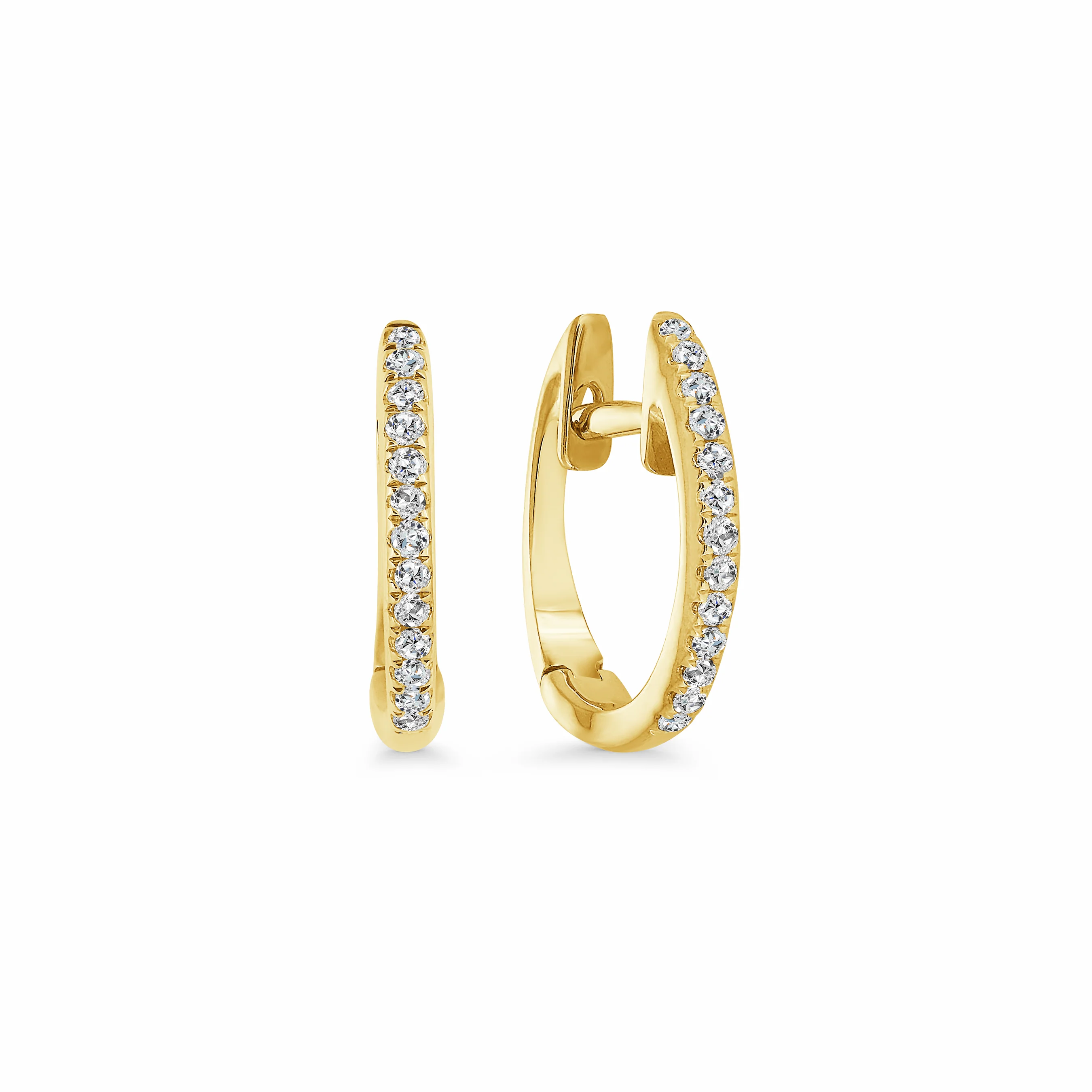 14k Diamond Huggies - Image 3