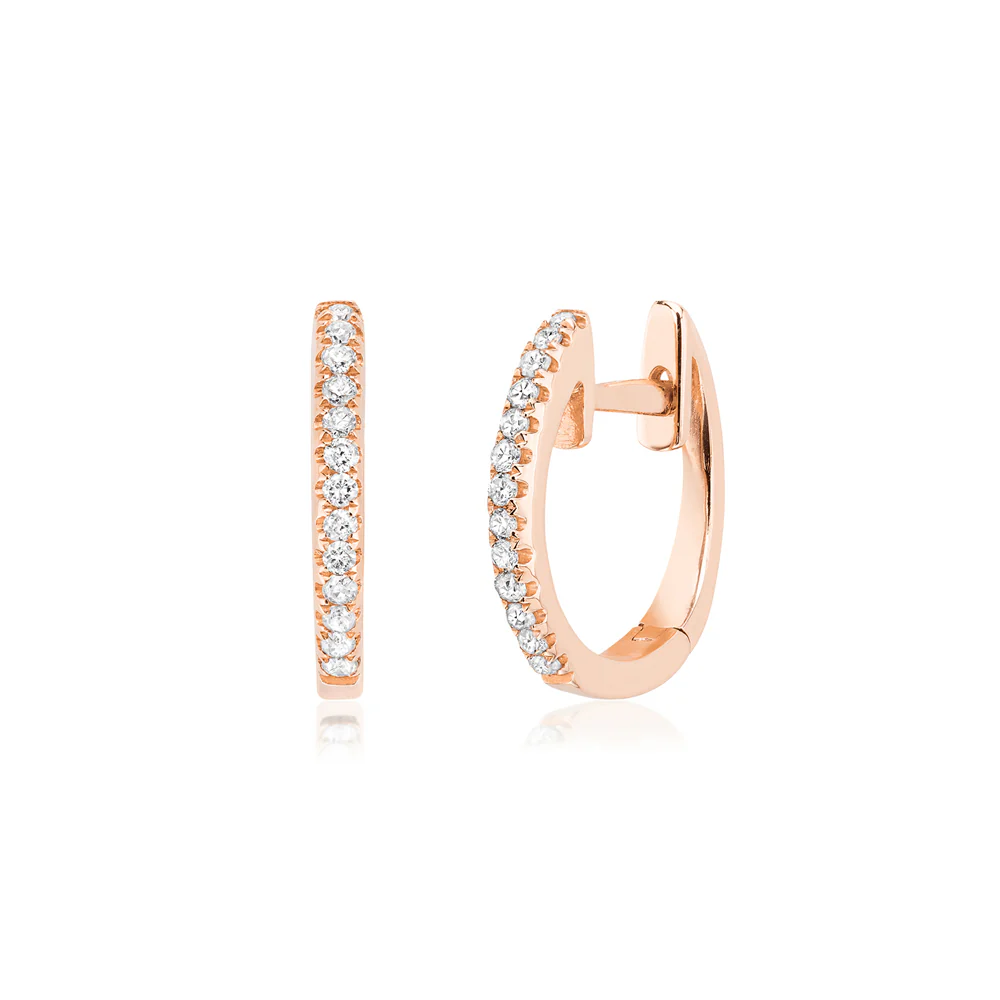 14k Diamond Huggies - Image 4