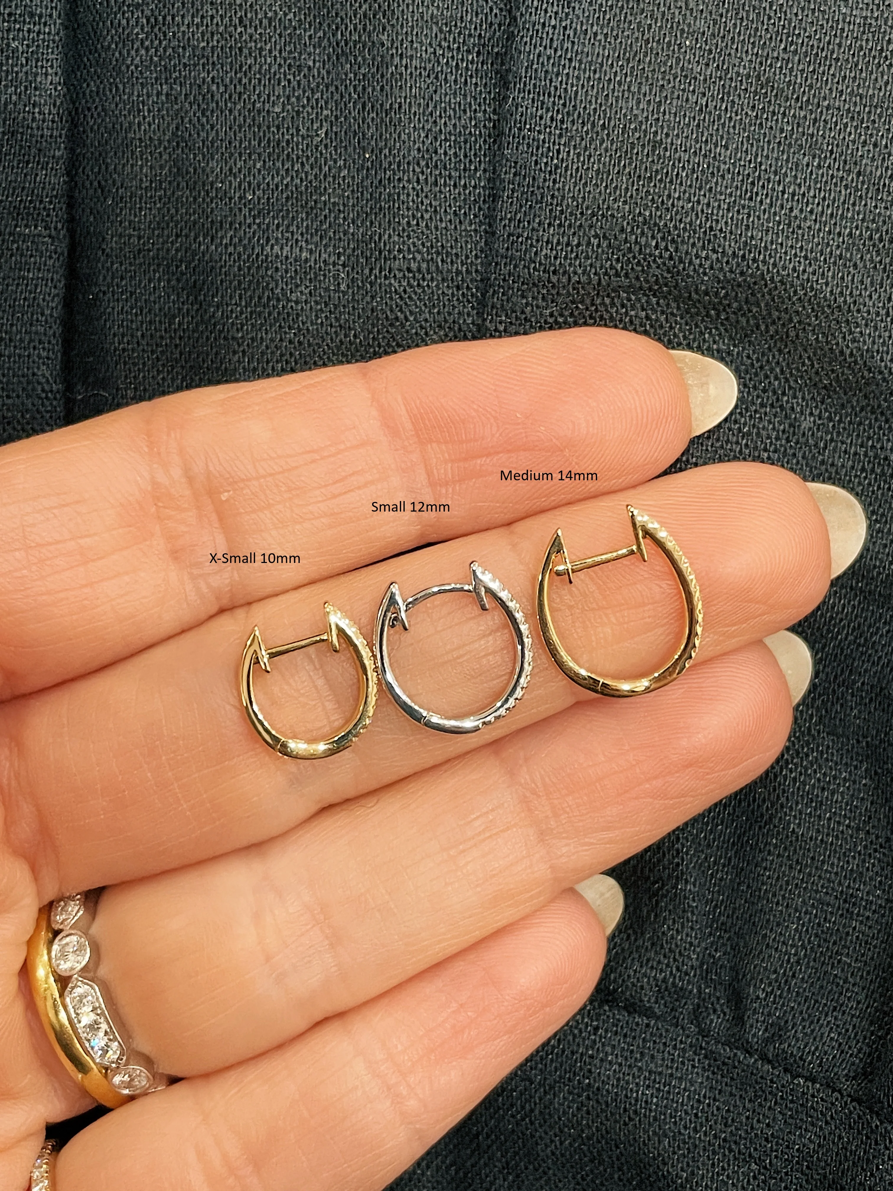 14k Diamond Huggies - Image 5