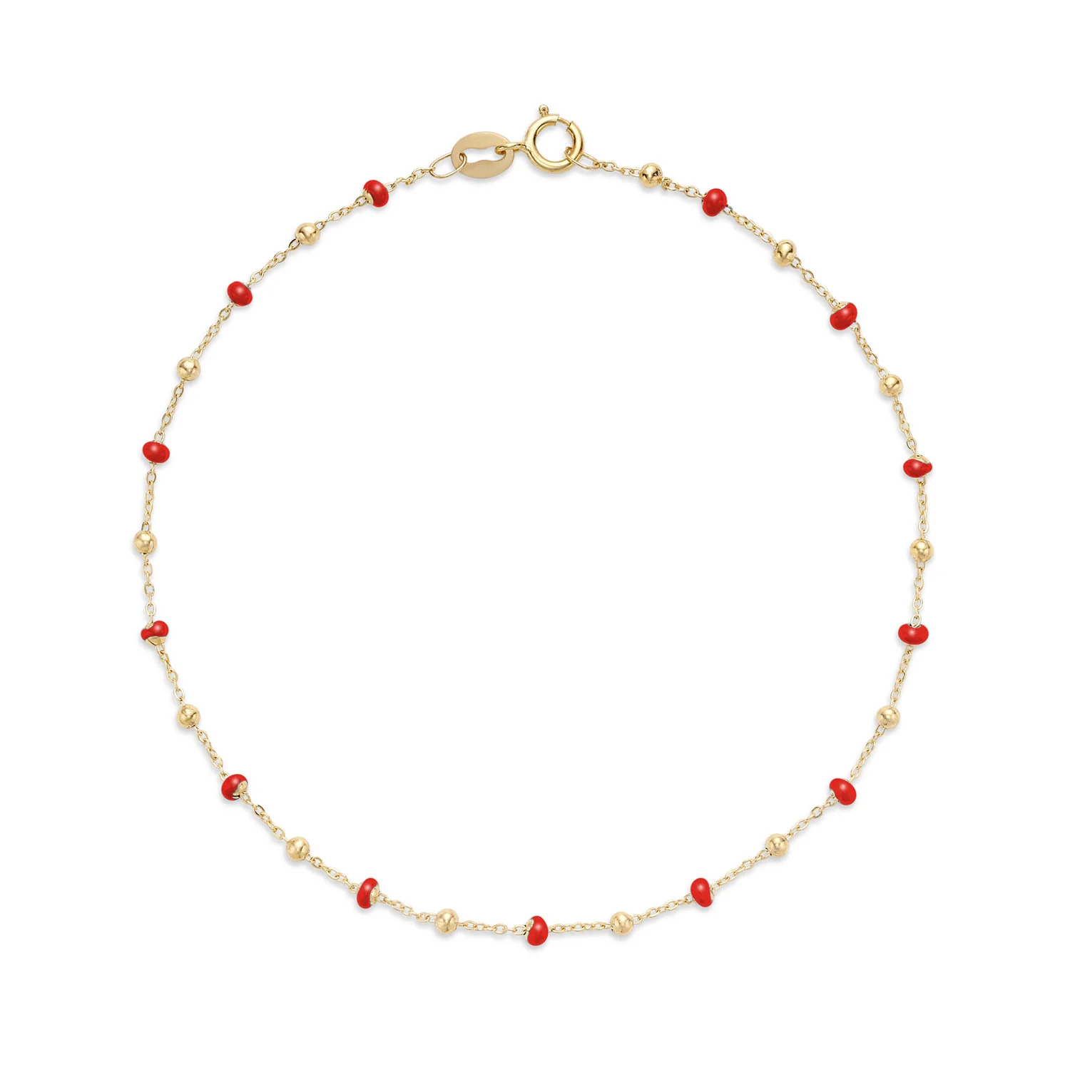 14k Yellow Gold Enamel Bead Collection - Image 13