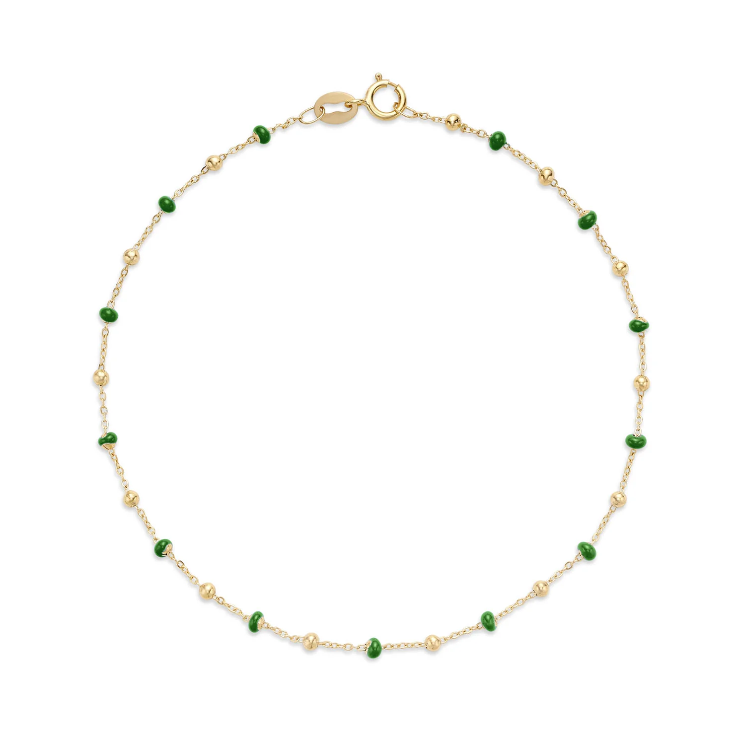 14k Yellow Gold Enamel Bead Collection - Image 15