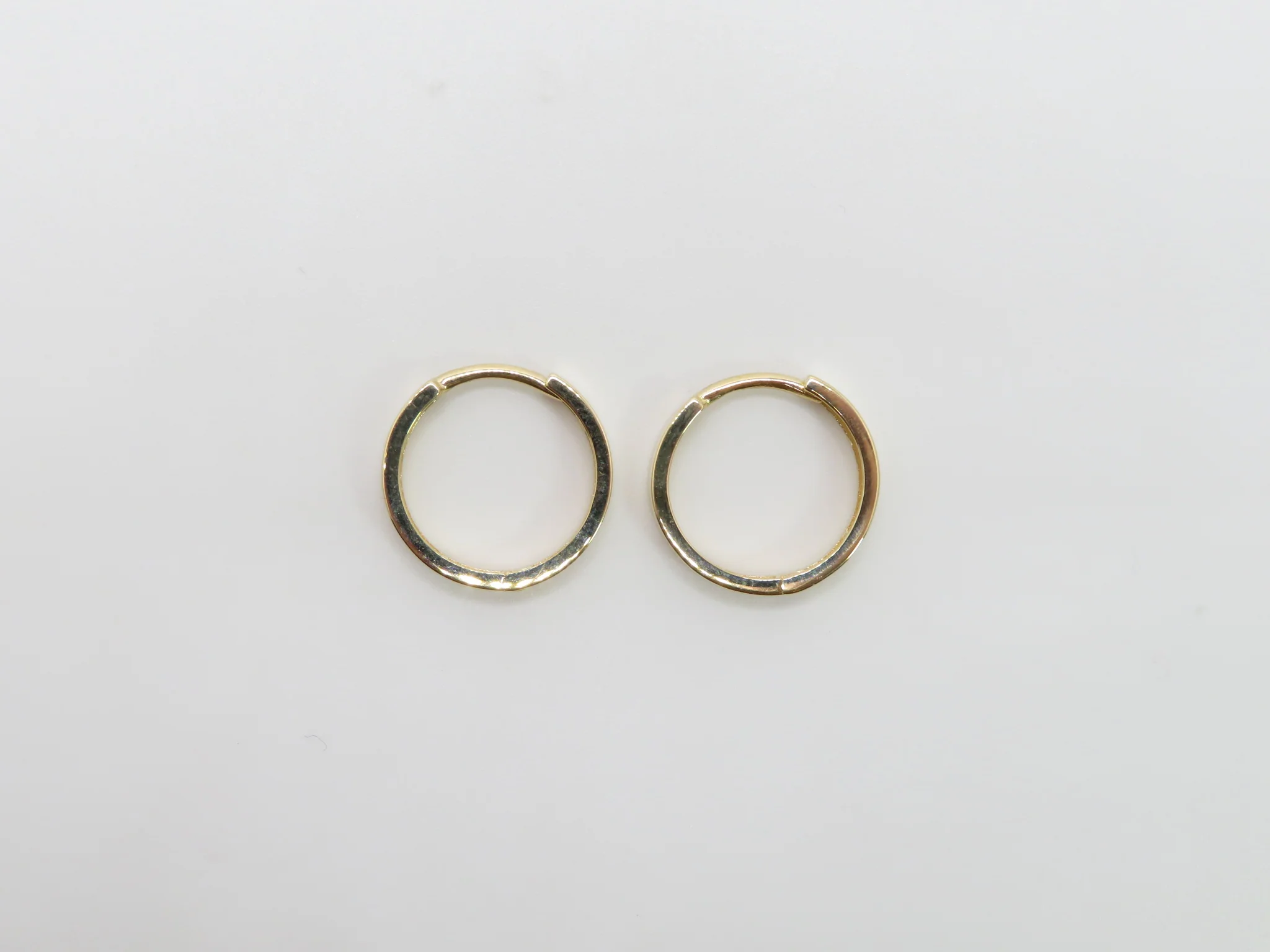 14k Yellow Gold Flat Huggie - Image 5
