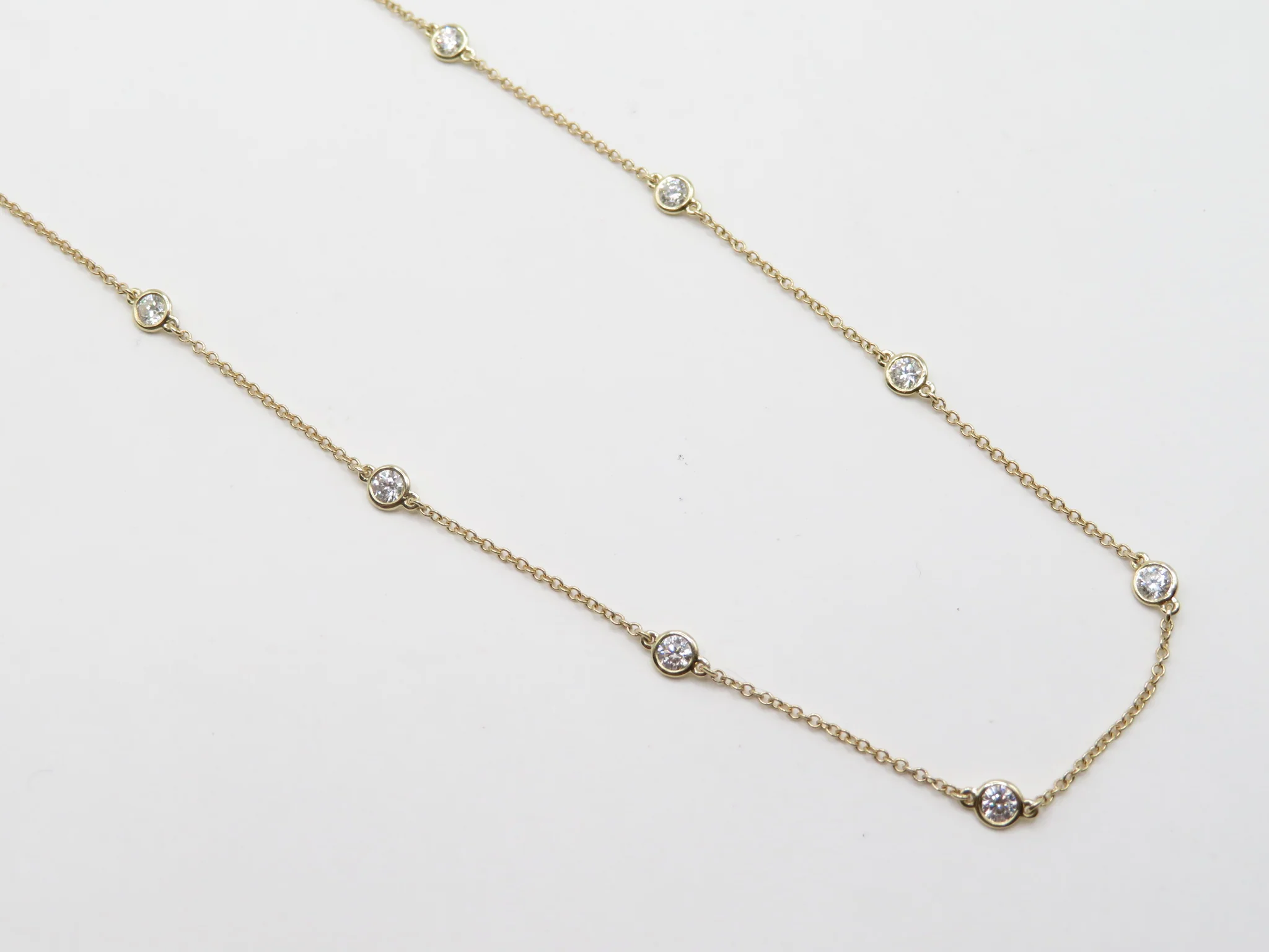 14k LAB Diamond by the Yard Necklace - Image 10