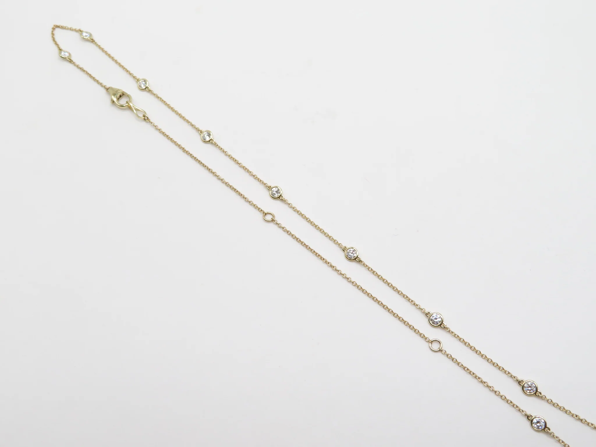14k LAB Diamond by the Yard Necklace - Image 11