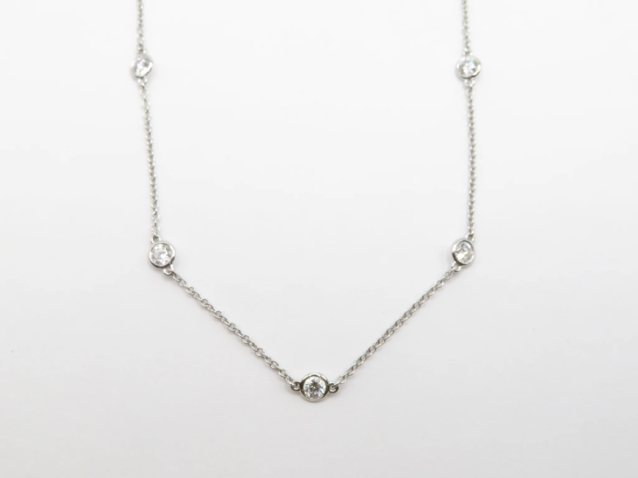 14k LAB Diamond by the Yard Necklace - Image 5