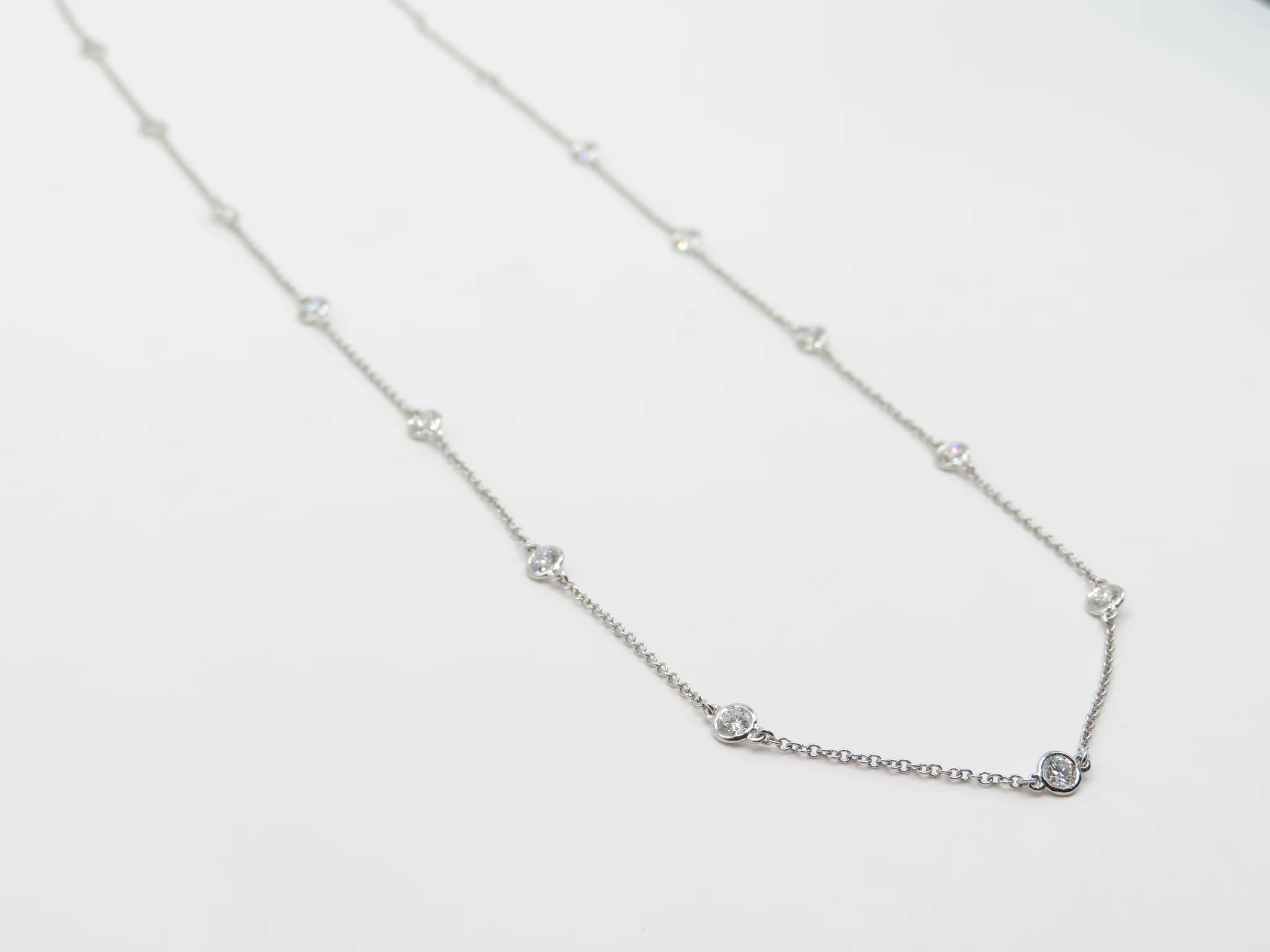 14k LAB Diamond by the Yard Necklace - Image 7
