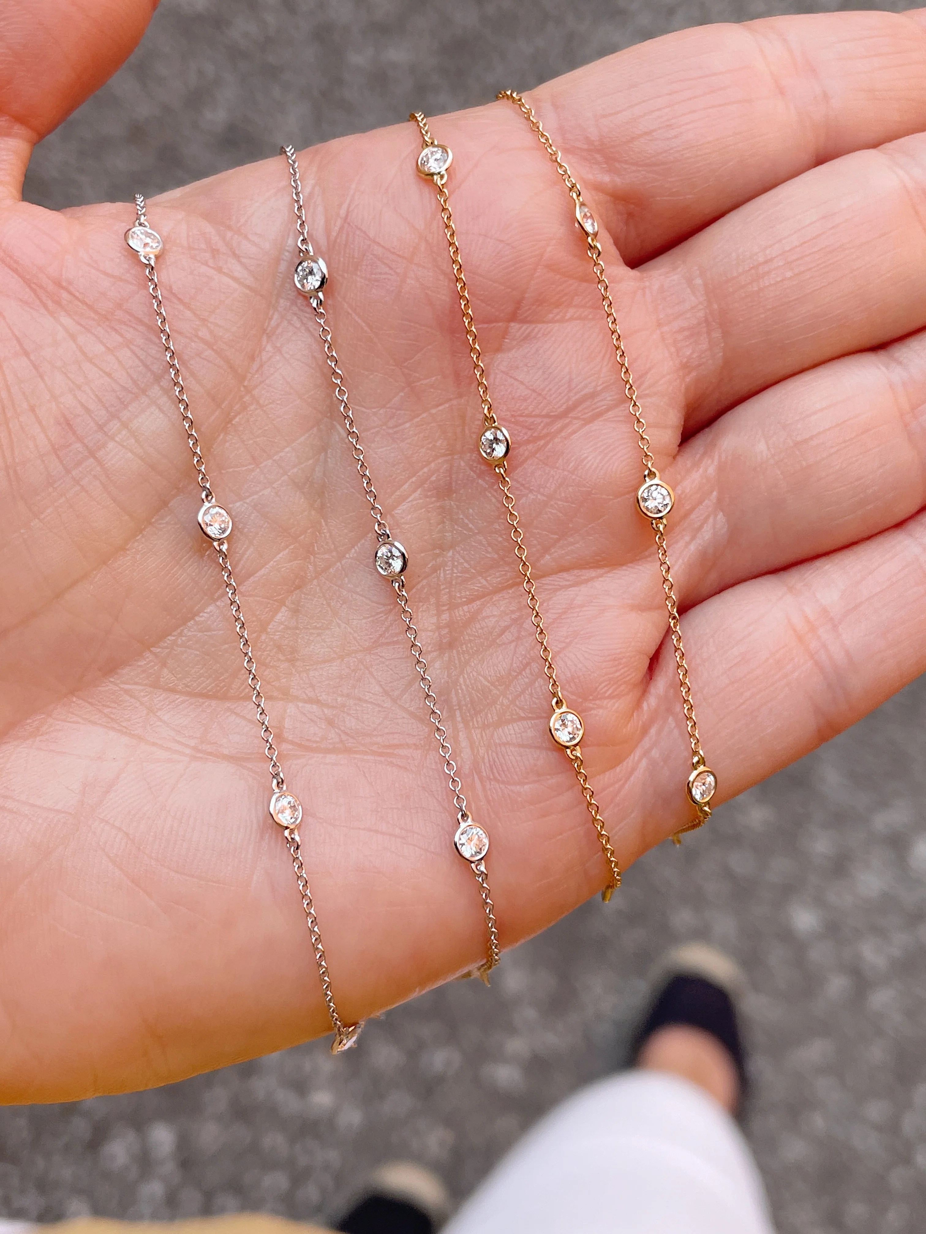 14k LAB Diamond by the Yard Necklace - Image 8