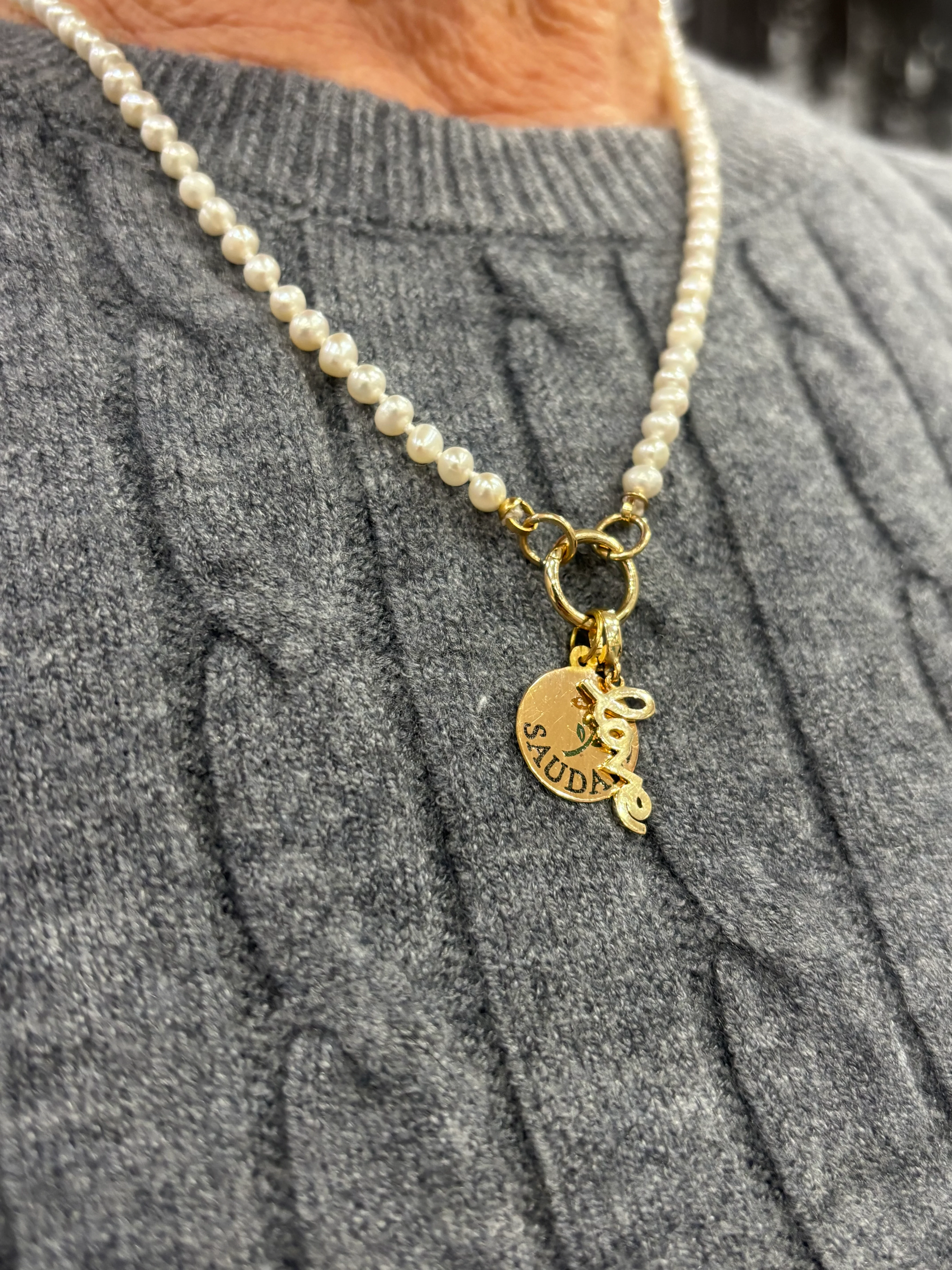 14k Love Script Latch Pendant - Image 3