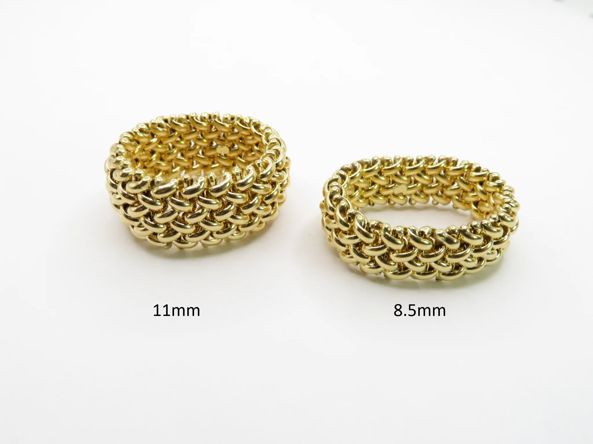 14k Yellow Gold Mesh Ring - Image 6