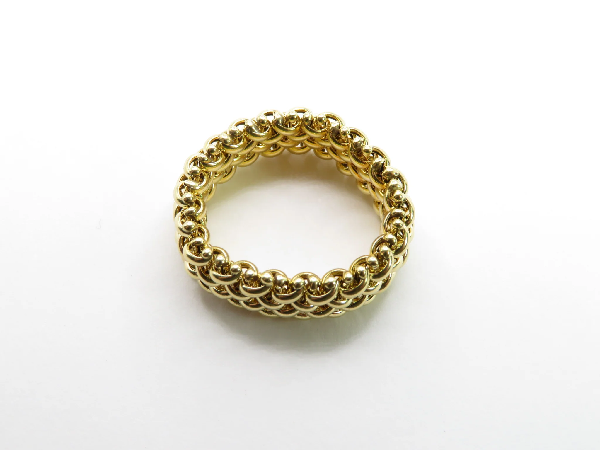 14k Yellow Gold Mesh Ring - Image 7