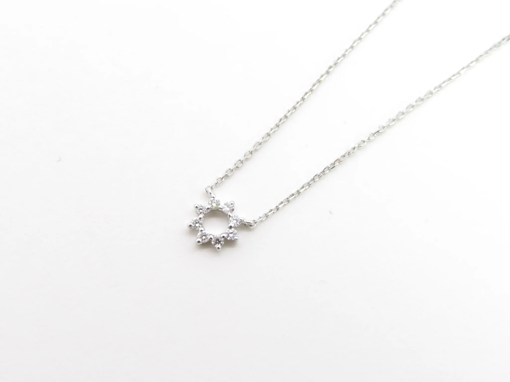 14k Mini Diamond Sunburst Necklace - Image 3