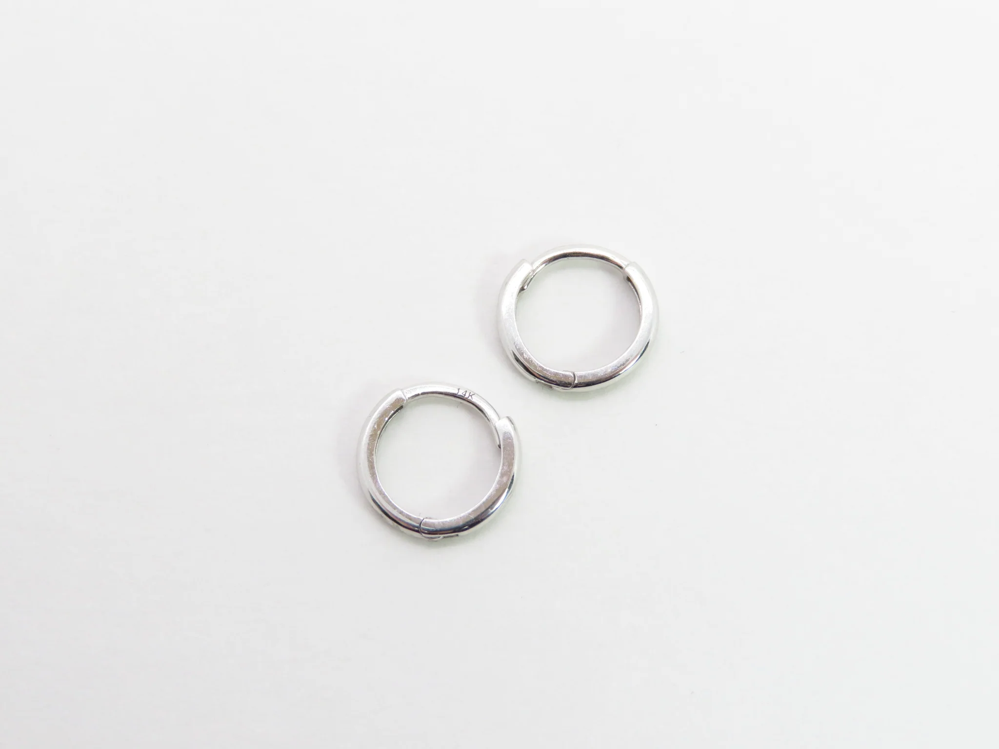 14k Mini Plain Huggies - Image 3