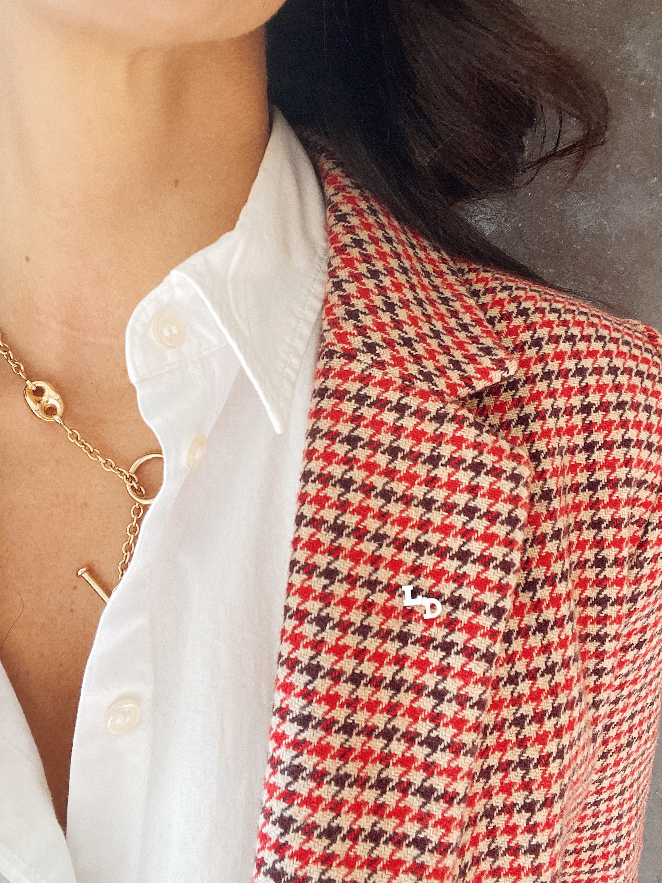 14k Monogram Lapel Pin - Image 4