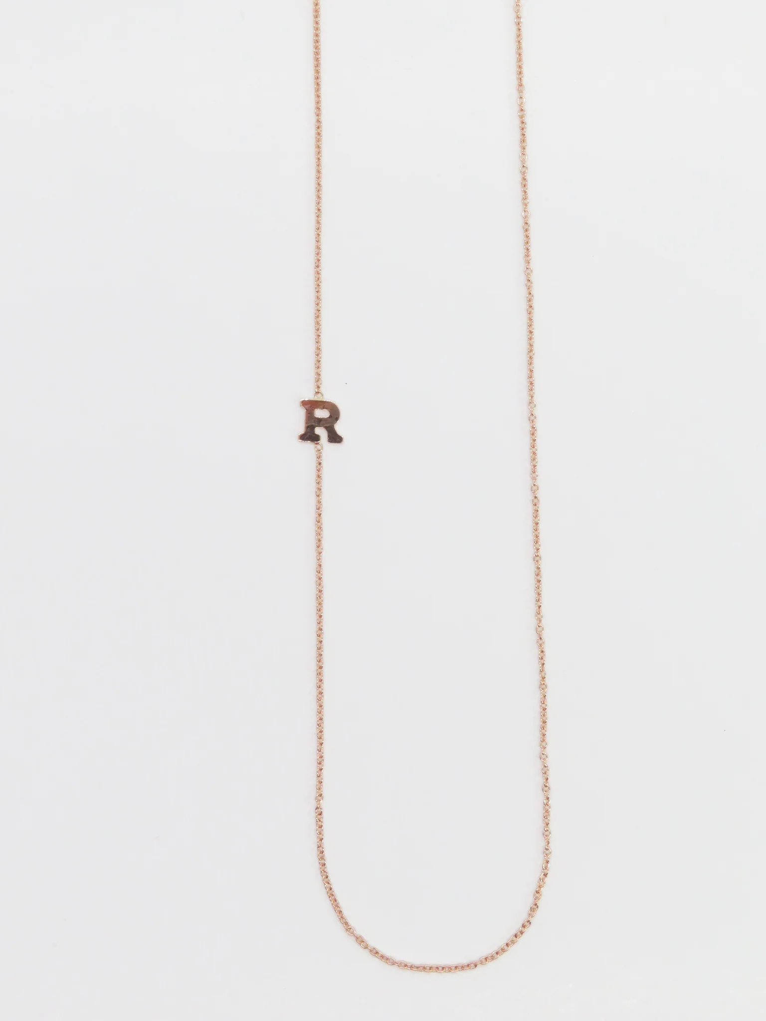 14k Offset Initial Necklace - Image 14