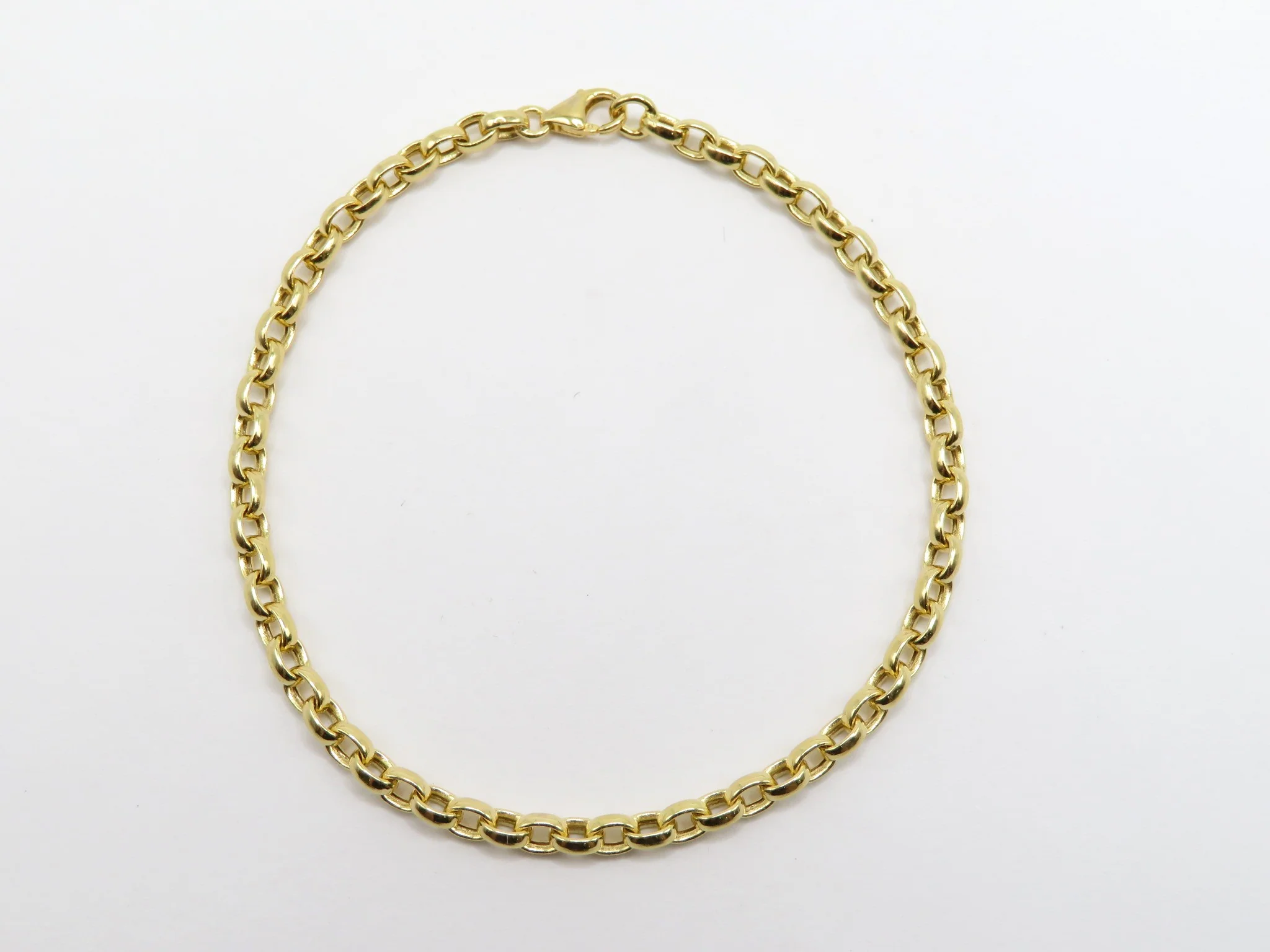 14k Yellow Gold Oval Cable Bracelet - Image 7