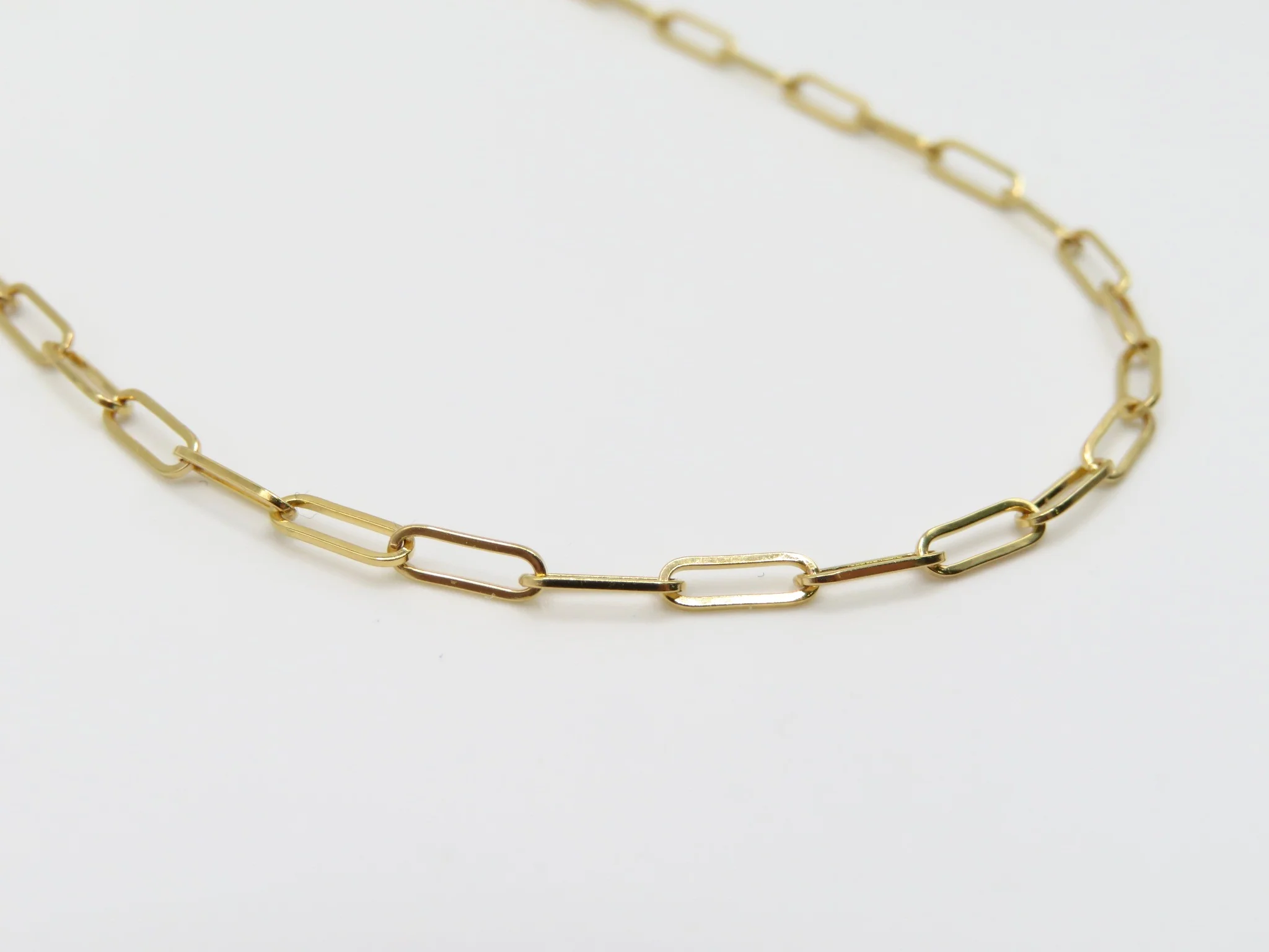 14k Yellow Gold Paperclip Chain - Image 4