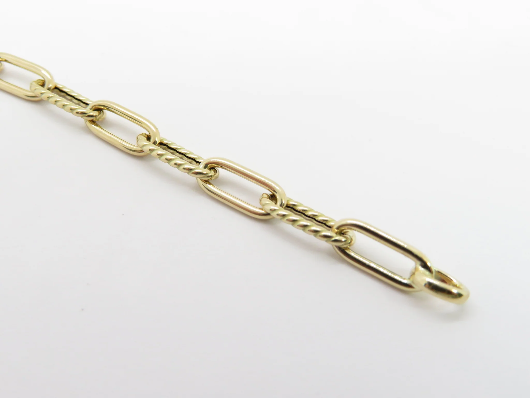 14k Yellow Gold Roped Link Bracelet - Image 8