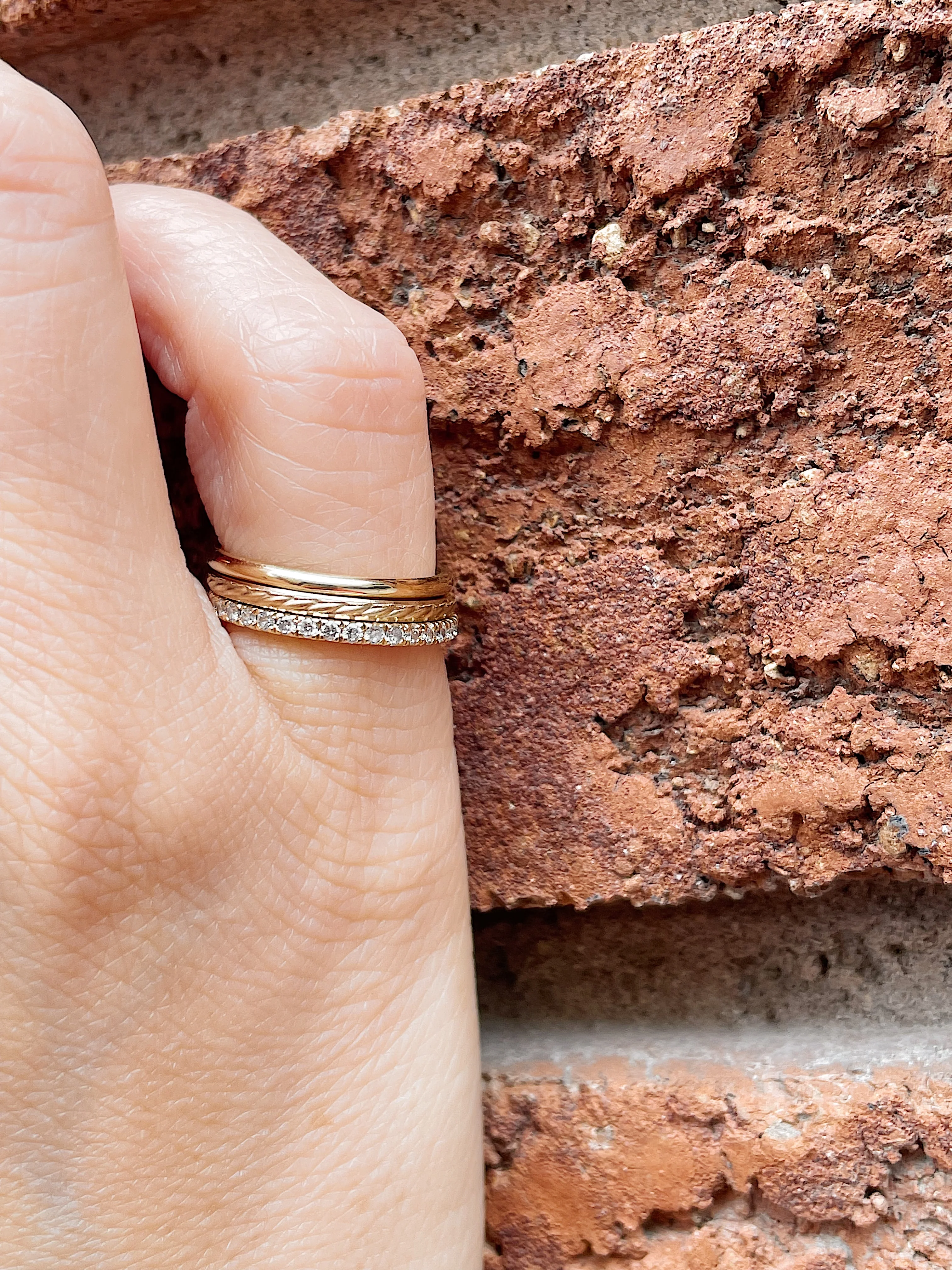 14k Yellow Gold Rounded Pinky Ring - Image 4