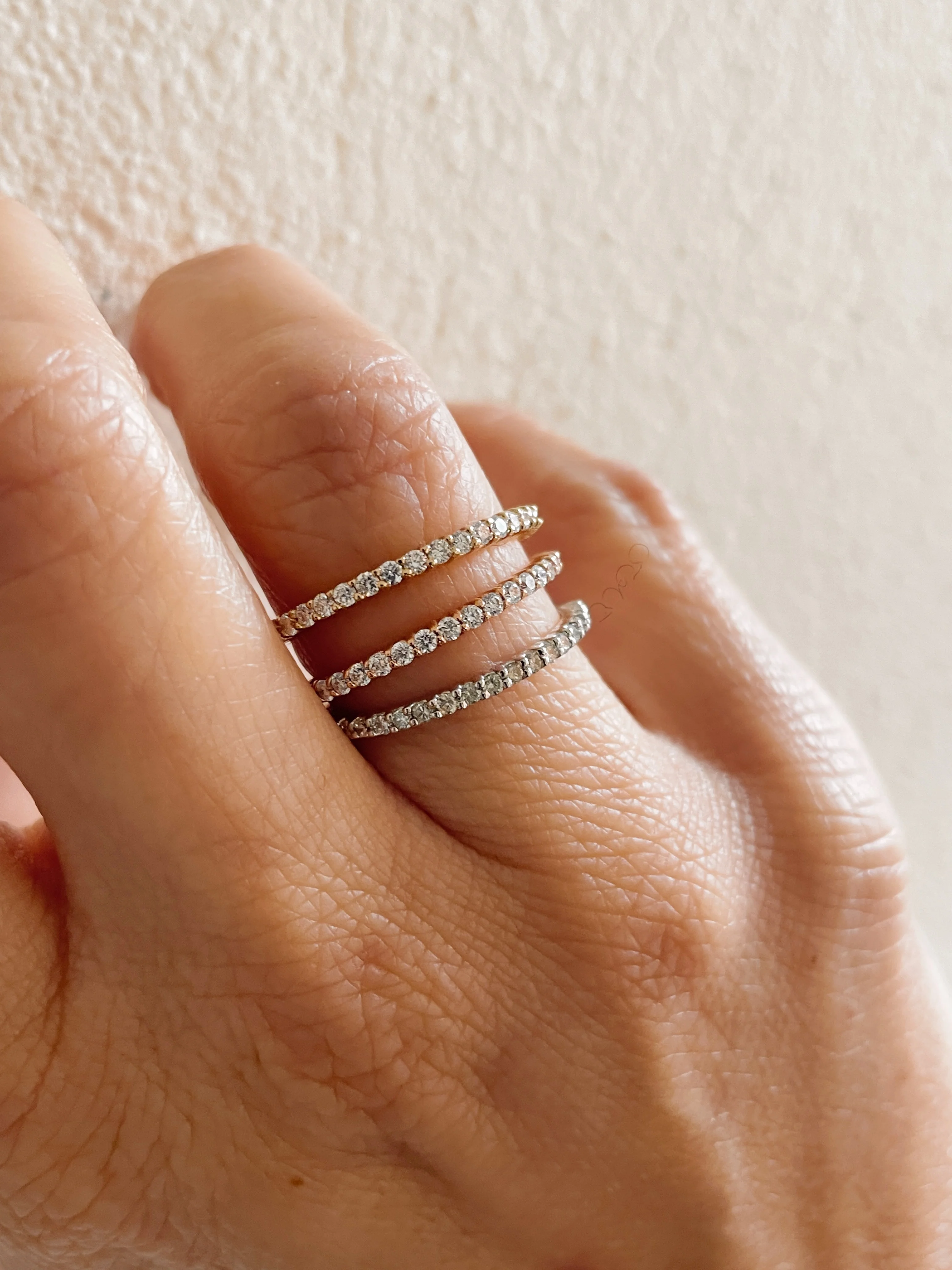 14k Shared Prong Diamond Half Eternity - Image 2