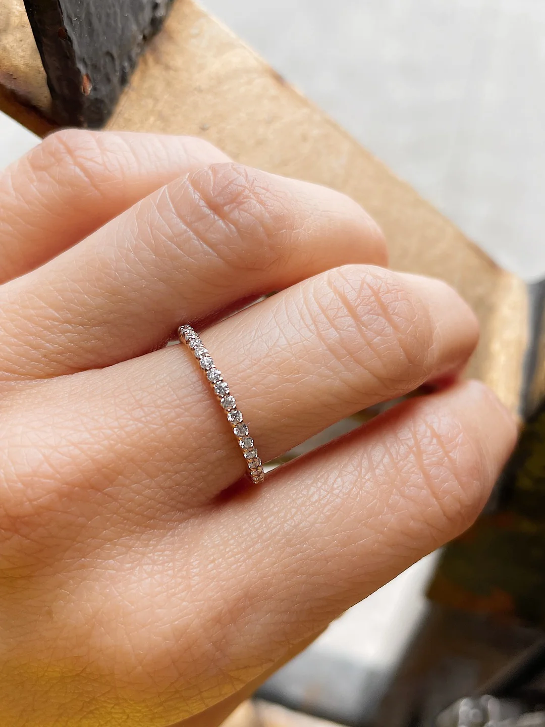 14k Shared Prong Diamond Half Eternity - Image 9