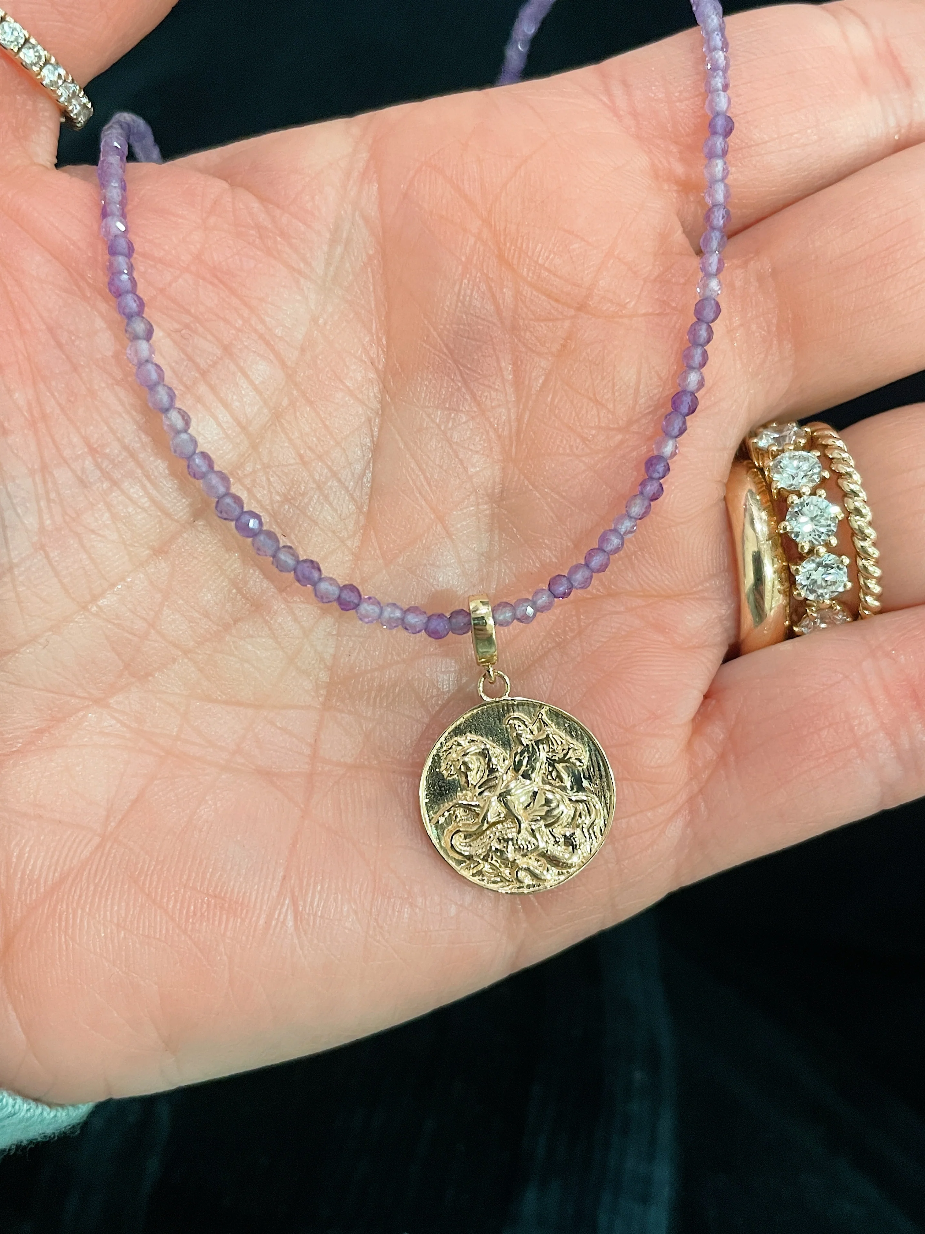 14k St George Latch Pendant - Image 3