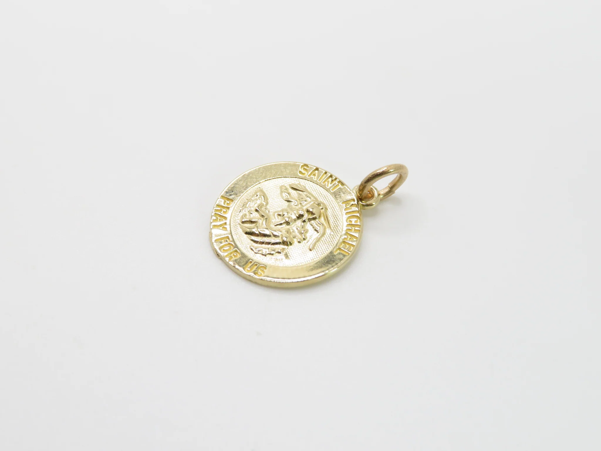 14k Yellow Gold St. Michael Medal - Image 3