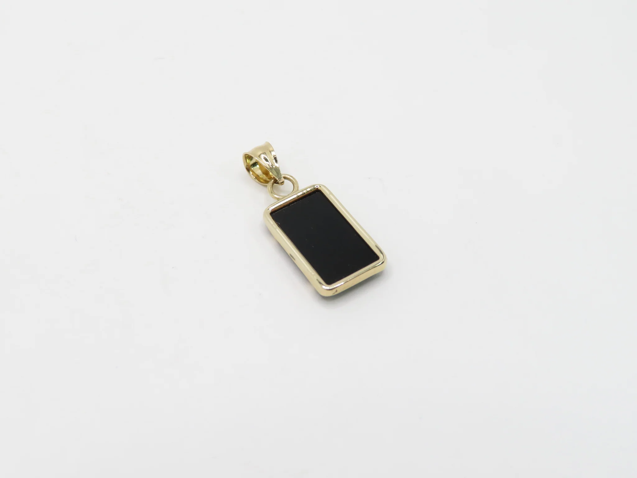 14k Yellow Gold Tag Stone Pendant - Image 7