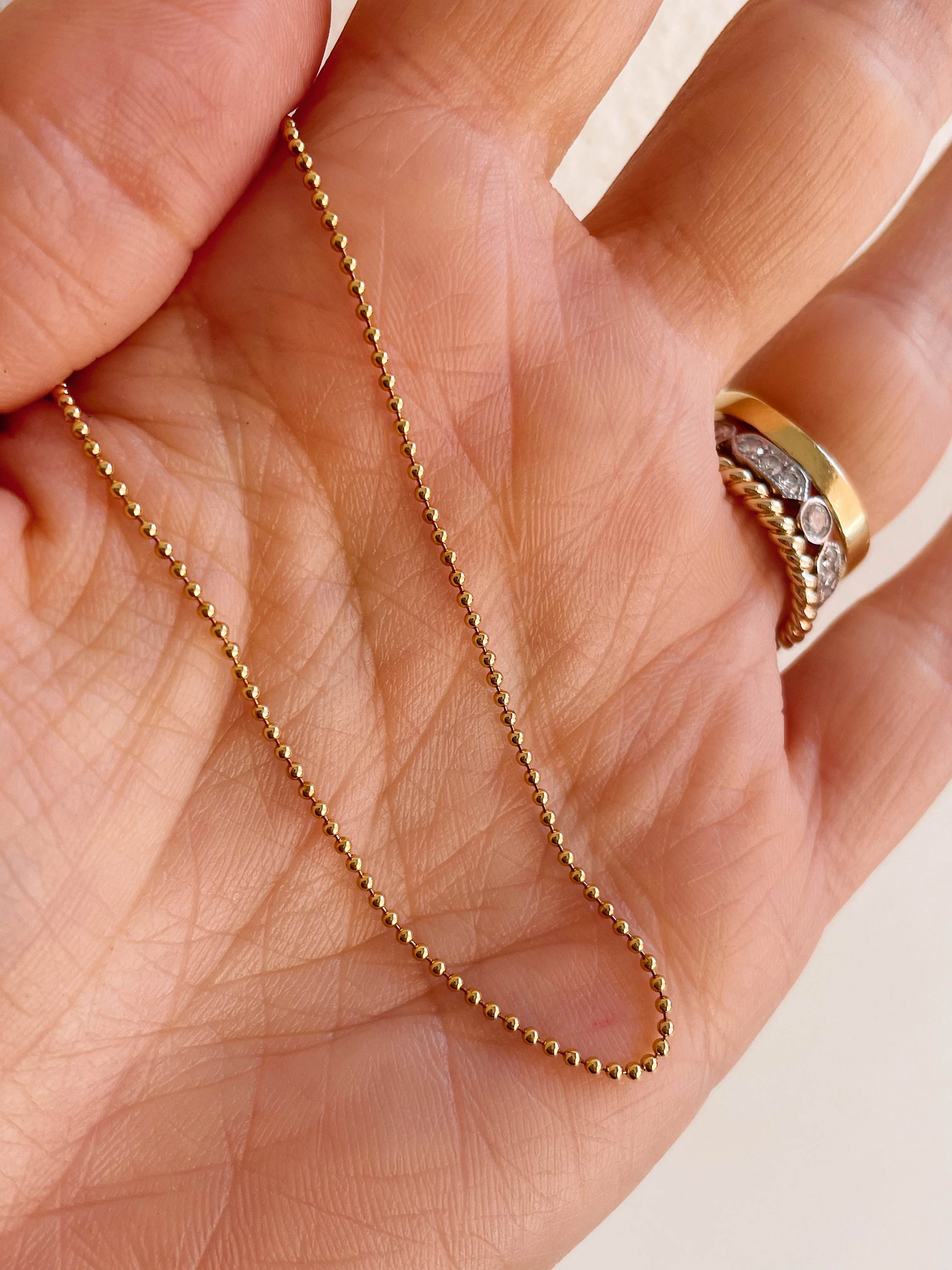 14k Yellow Gold Petite Tub Necklace - Image 2