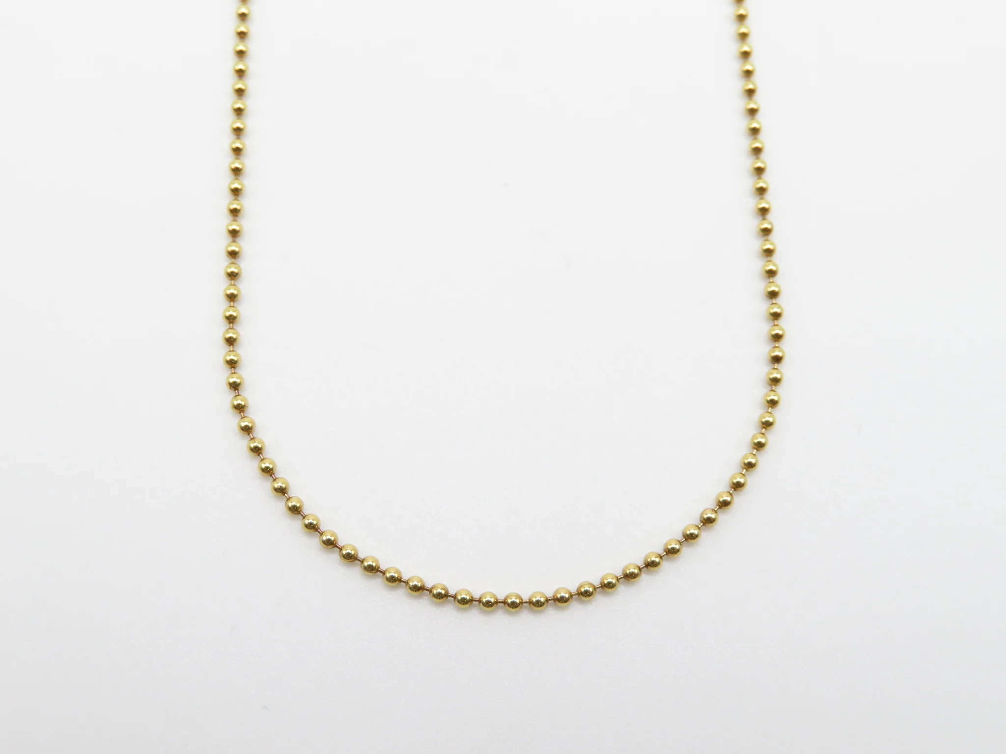 14k Yellow Gold Petite Tub Necklace - Image 3