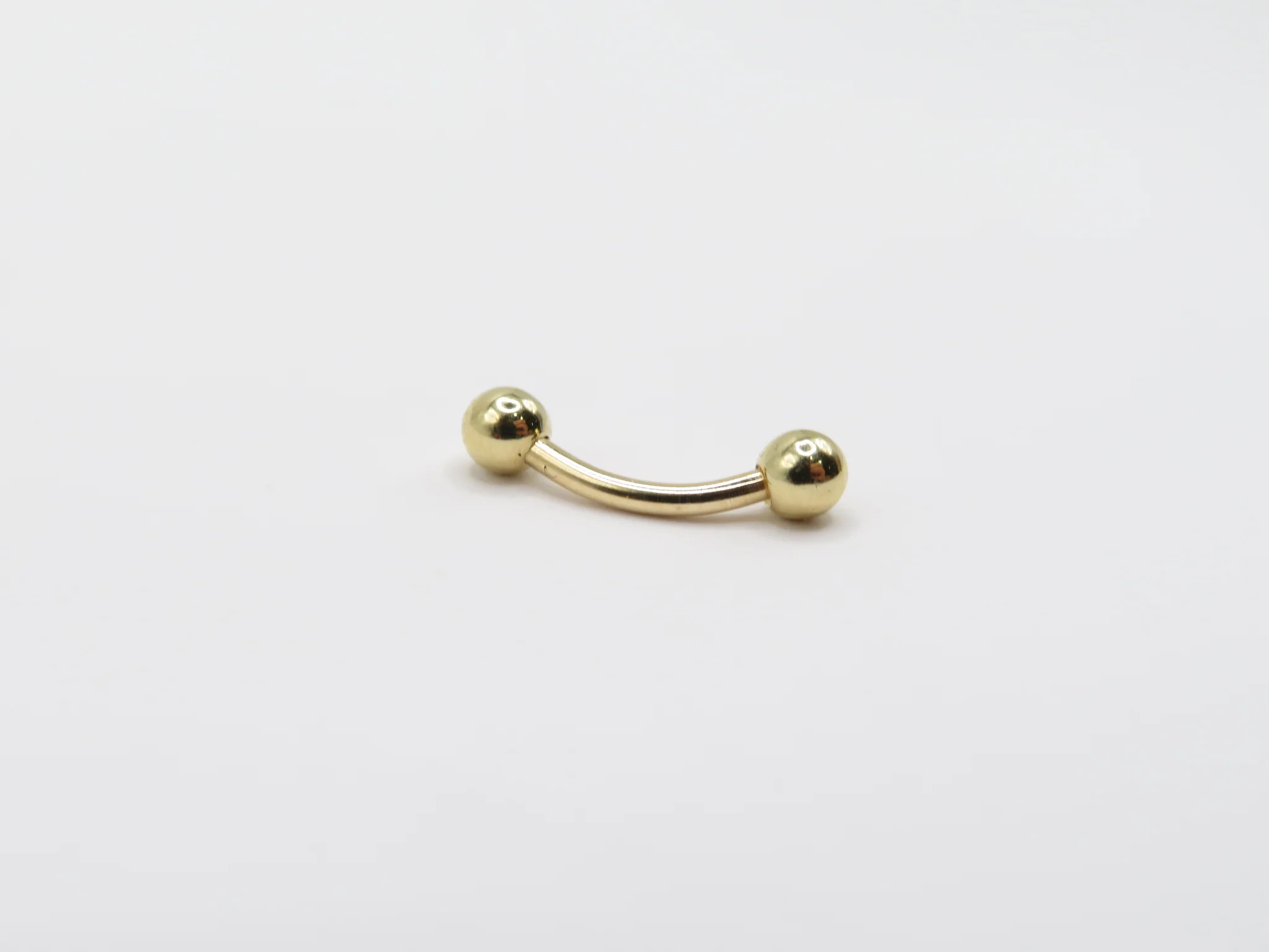14k Yellow Gold Barbell - Image 3
