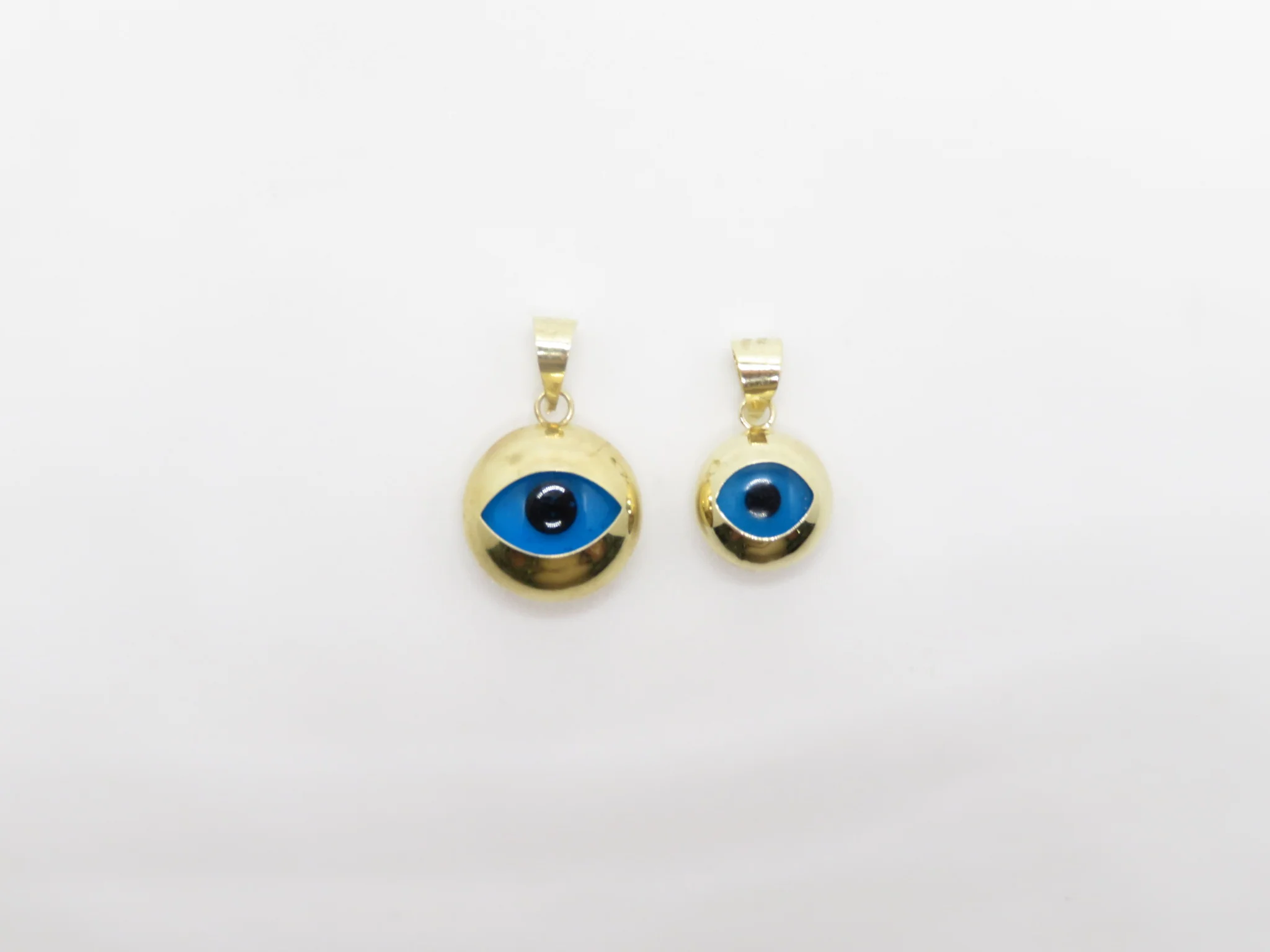 14k Yellow Gold Cutout Mati Charm - Image 3