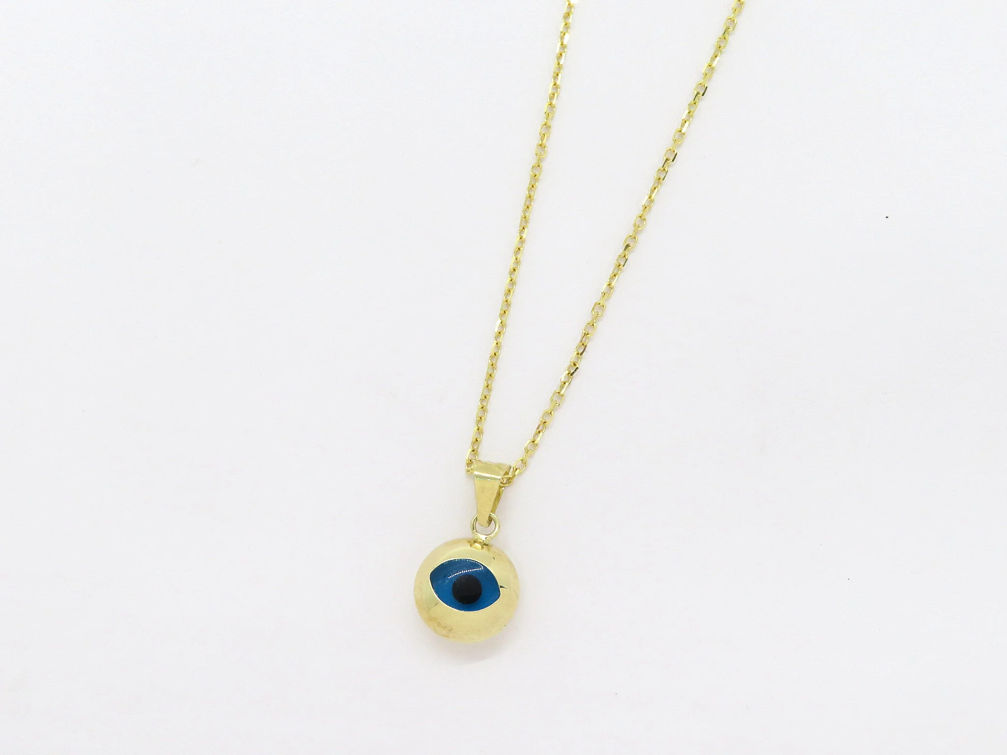14k Yellow Gold Cutout Mati Charm - Image 5