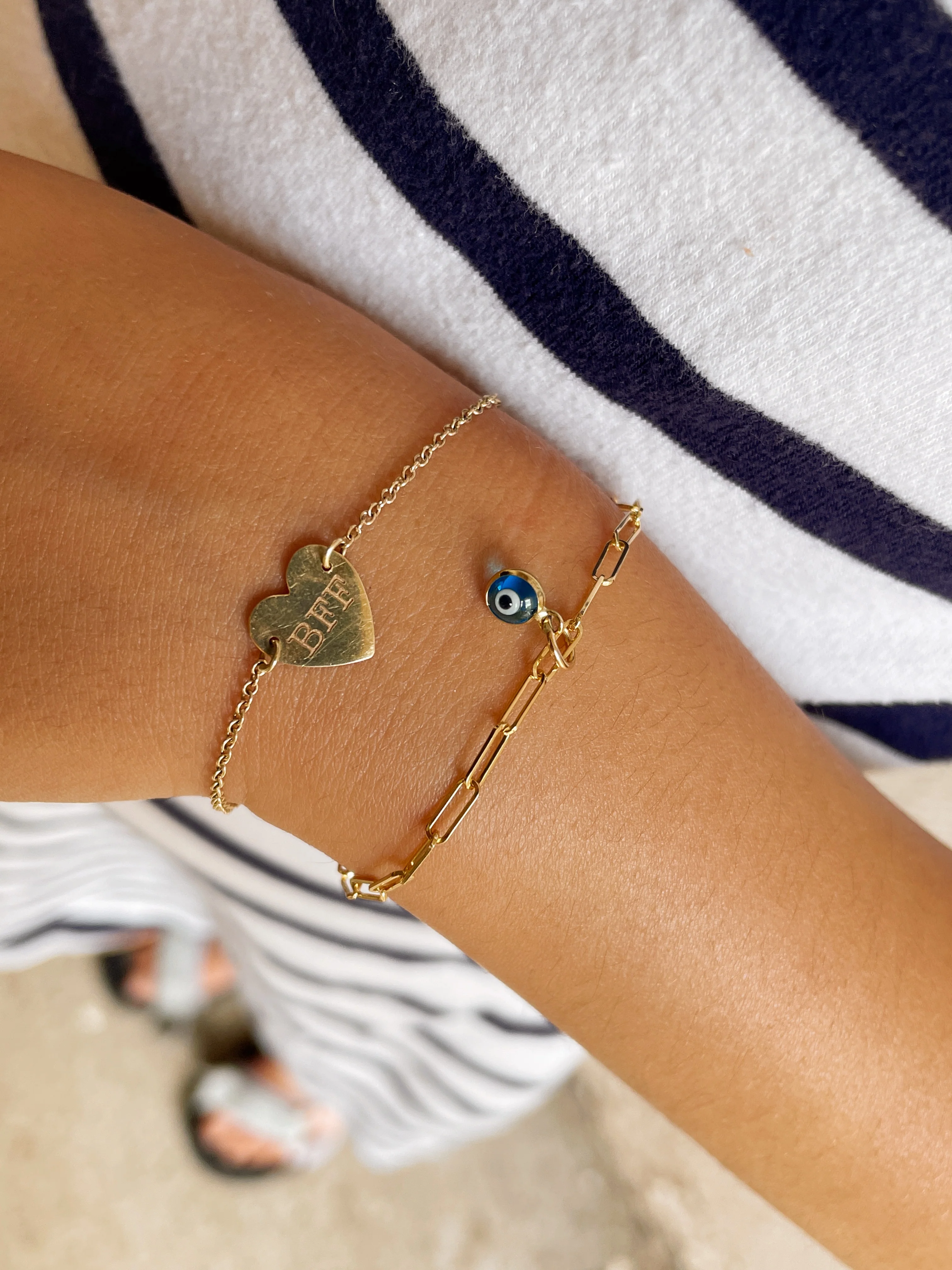 14k Yellow Gold Mini Mati Charm - Image 5
