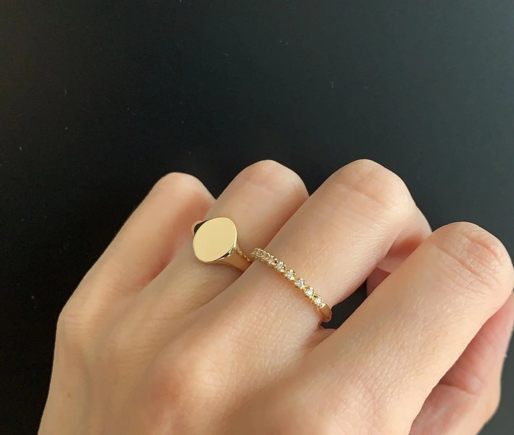14k Yellow Gold Signet Ring - Image 4