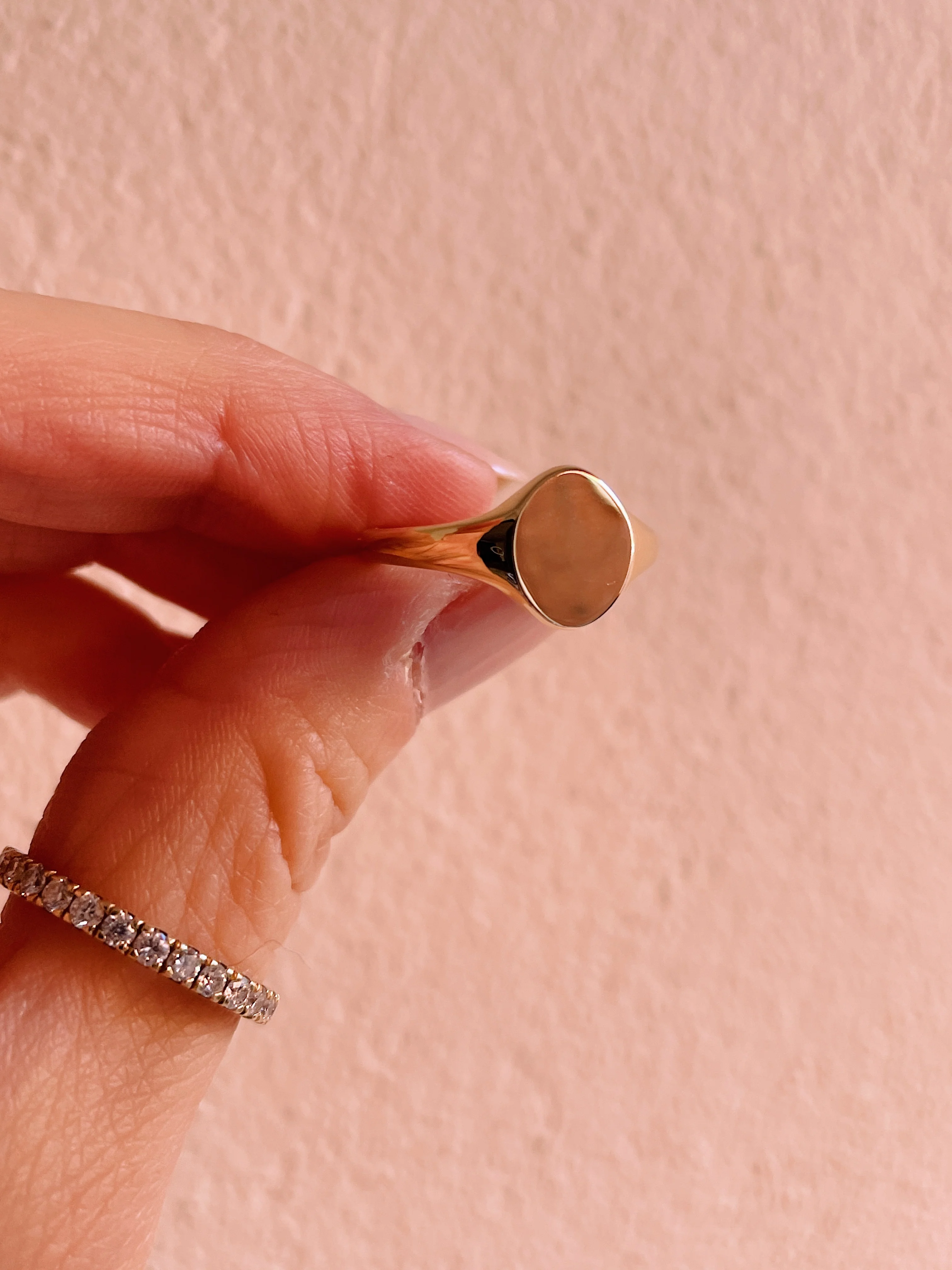 14k Yellow Gold Signet Ring - Image 5