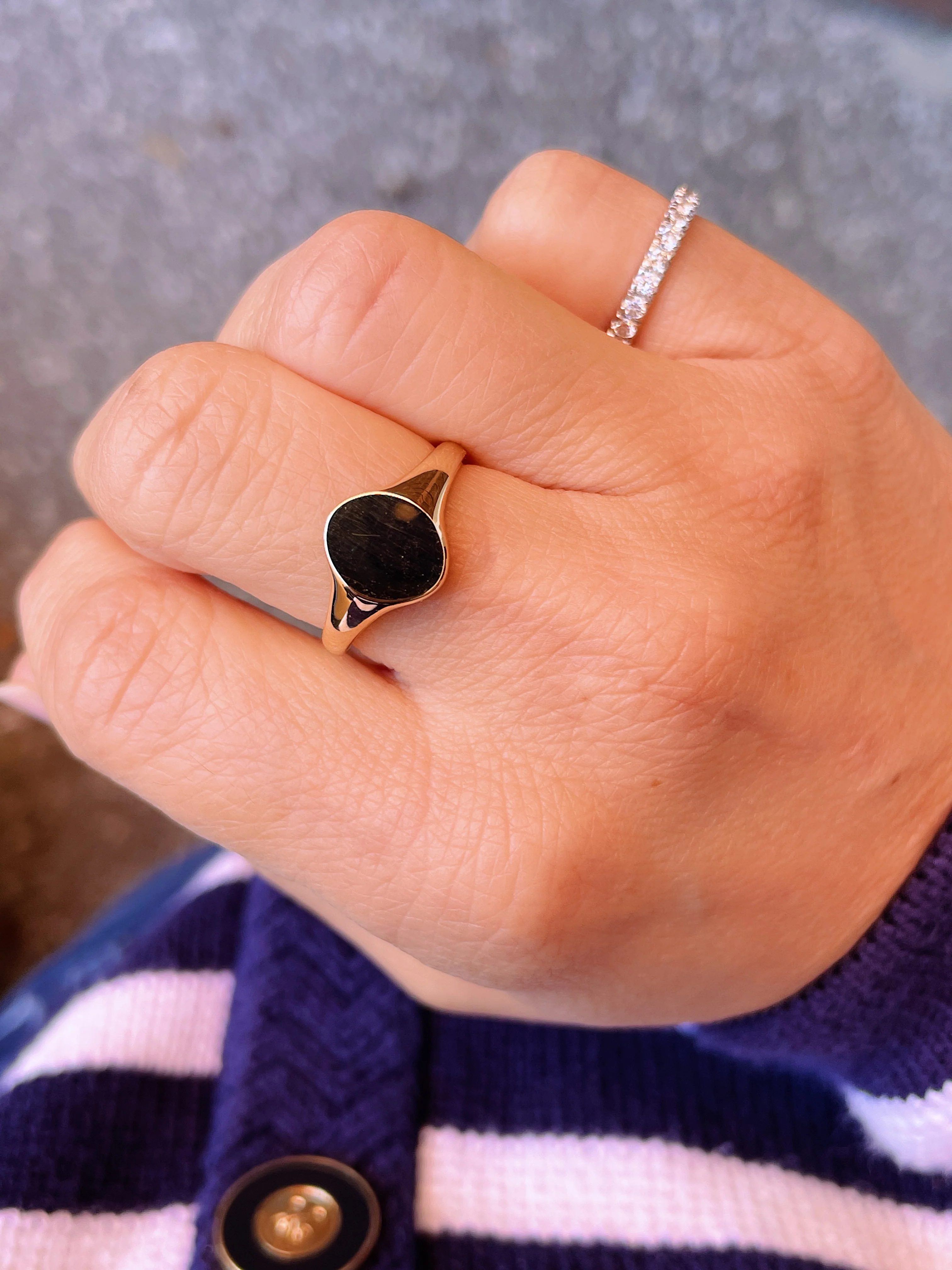 14k Yellow Gold Signet Ring - Image 6