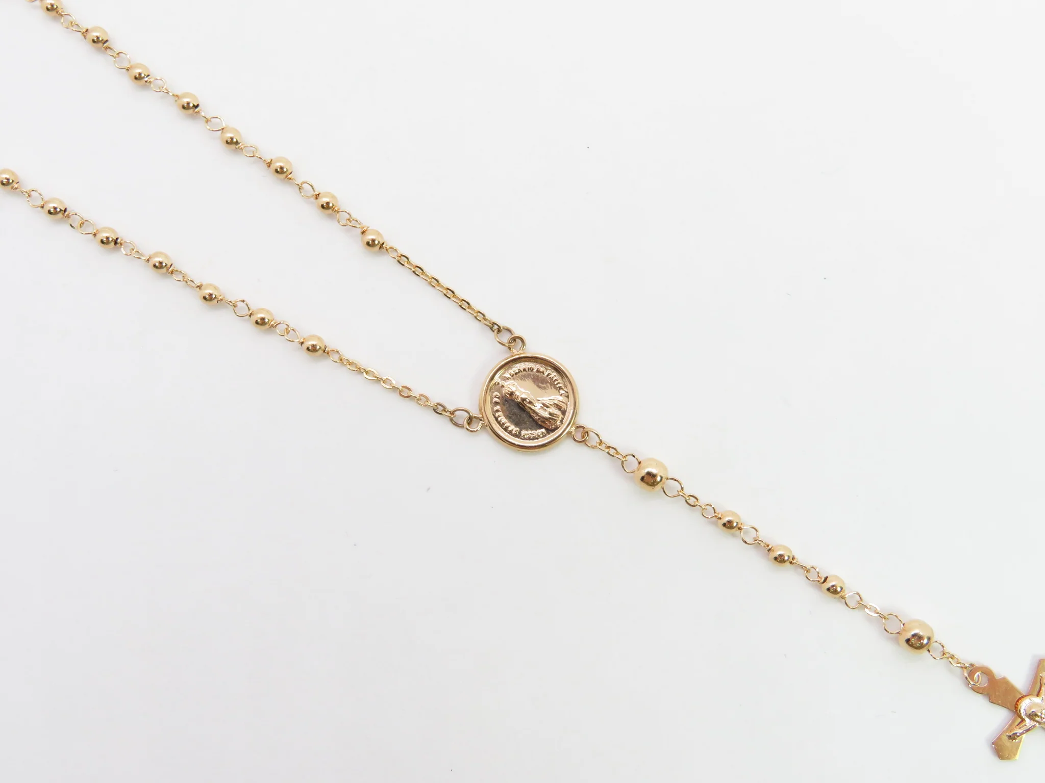 19.25k Yellow Gold Petite Rosary Necklace - Image 3