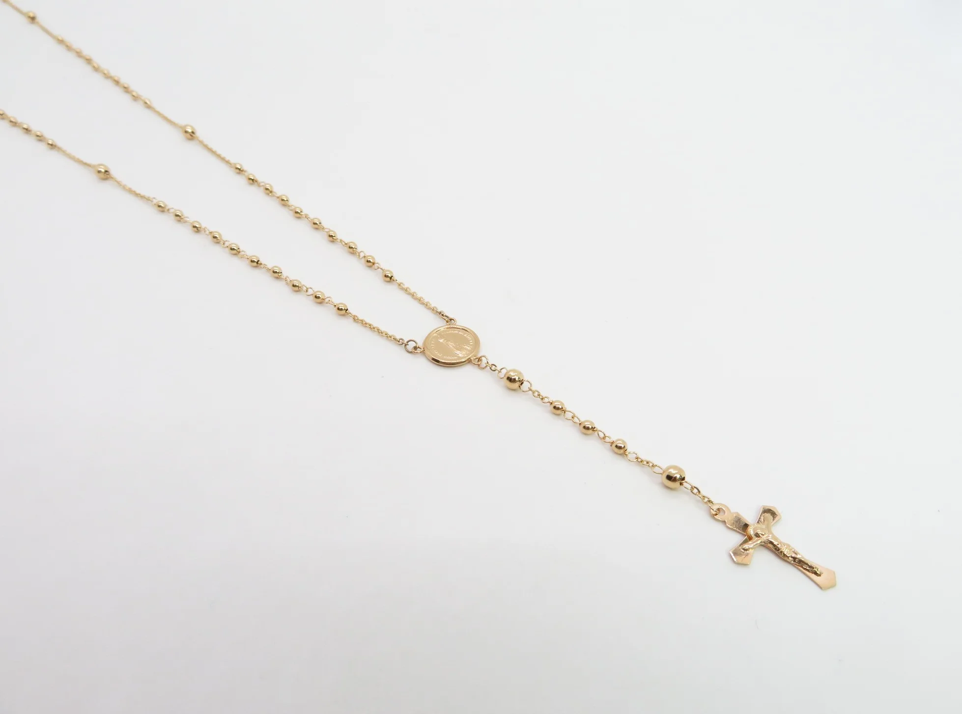 19.25k Yellow Gold Petite Rosary Necklace - Image 4