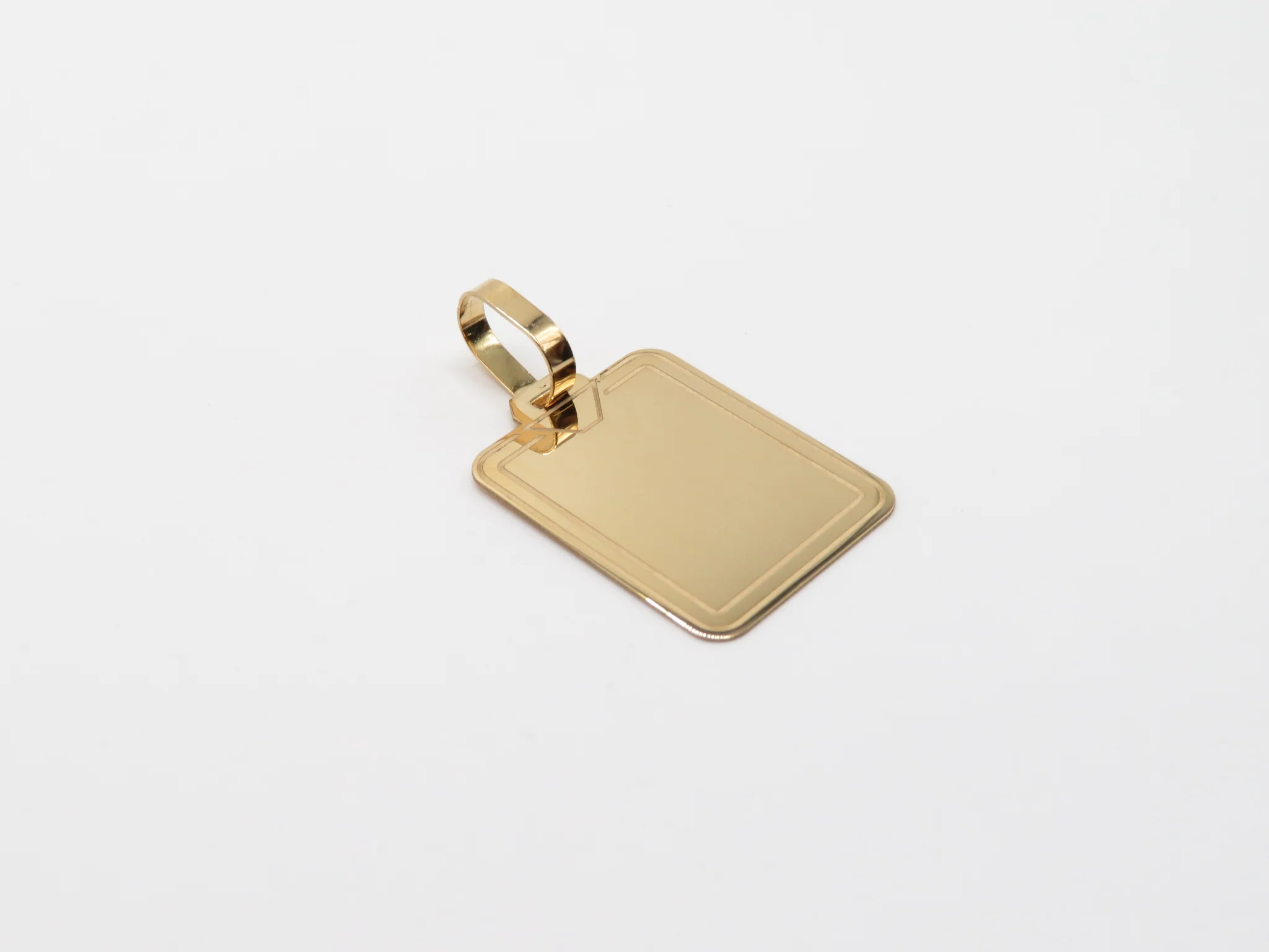 19.25k Yellow Gold Art Deco Tag Pendant